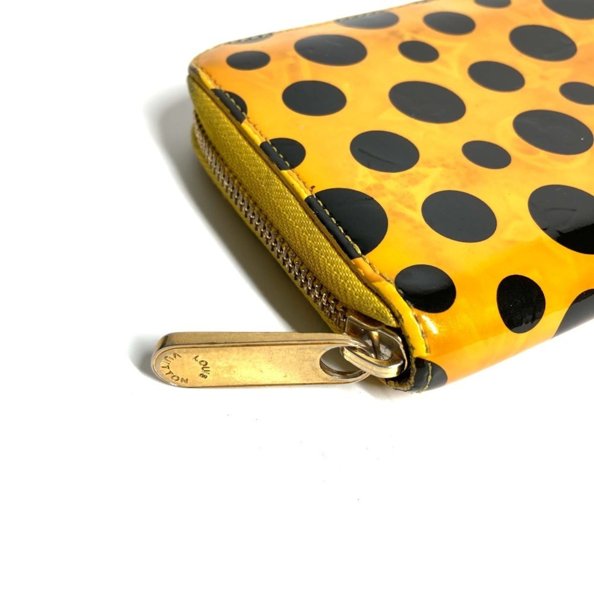 Louis Vuitton LOUIS VUITTON M91571 Dot Infinity Yayoi Kusama Polka Zippy Wallet, Long Wallet with Round Zipper, Patent Leather, Women's, Yellow Size ONE SIZE - 7 Thumbnail