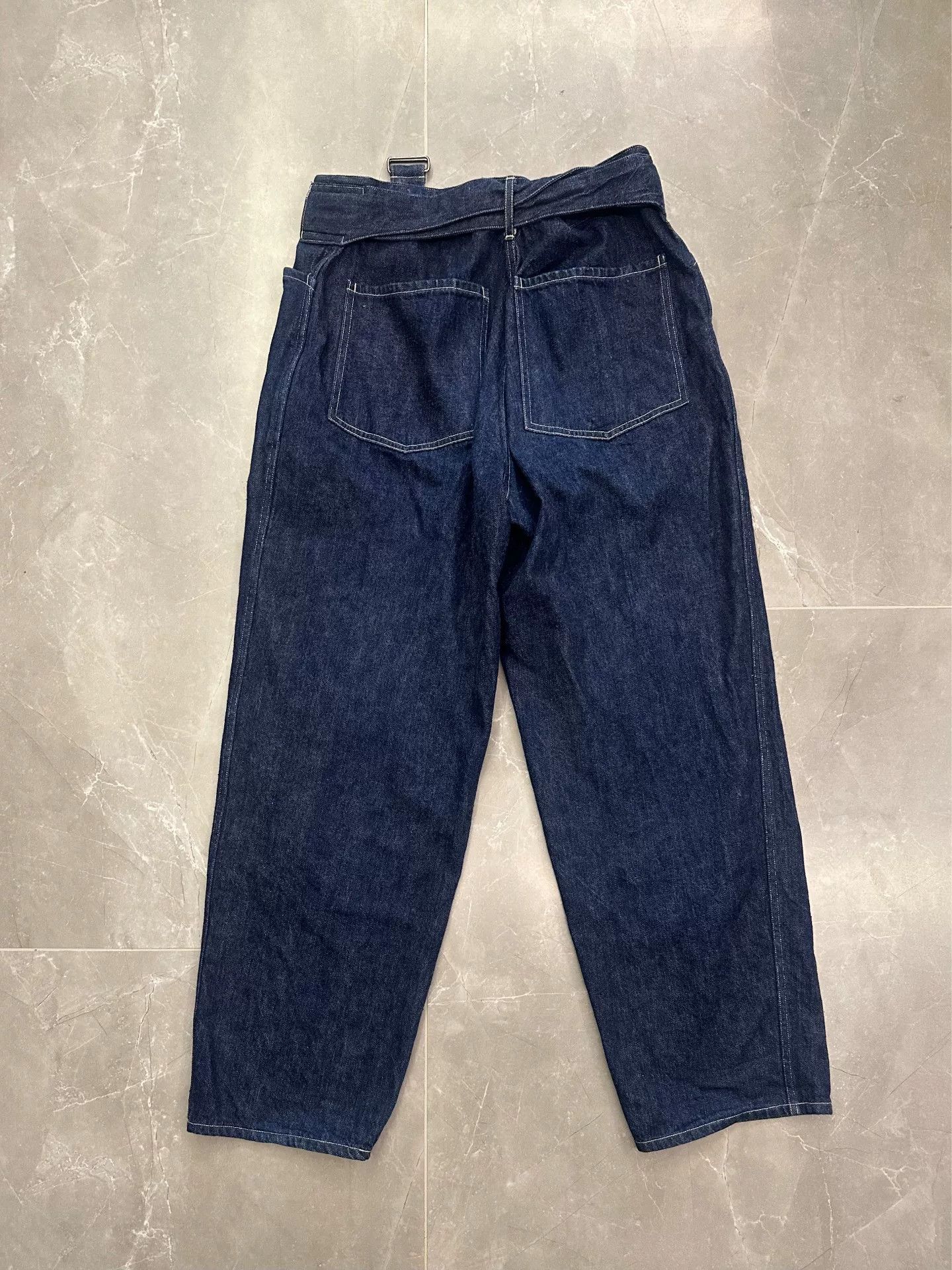 Comoli COMOLI Denim Belted Pants Indigo Size 22" - 2 Thumbnail