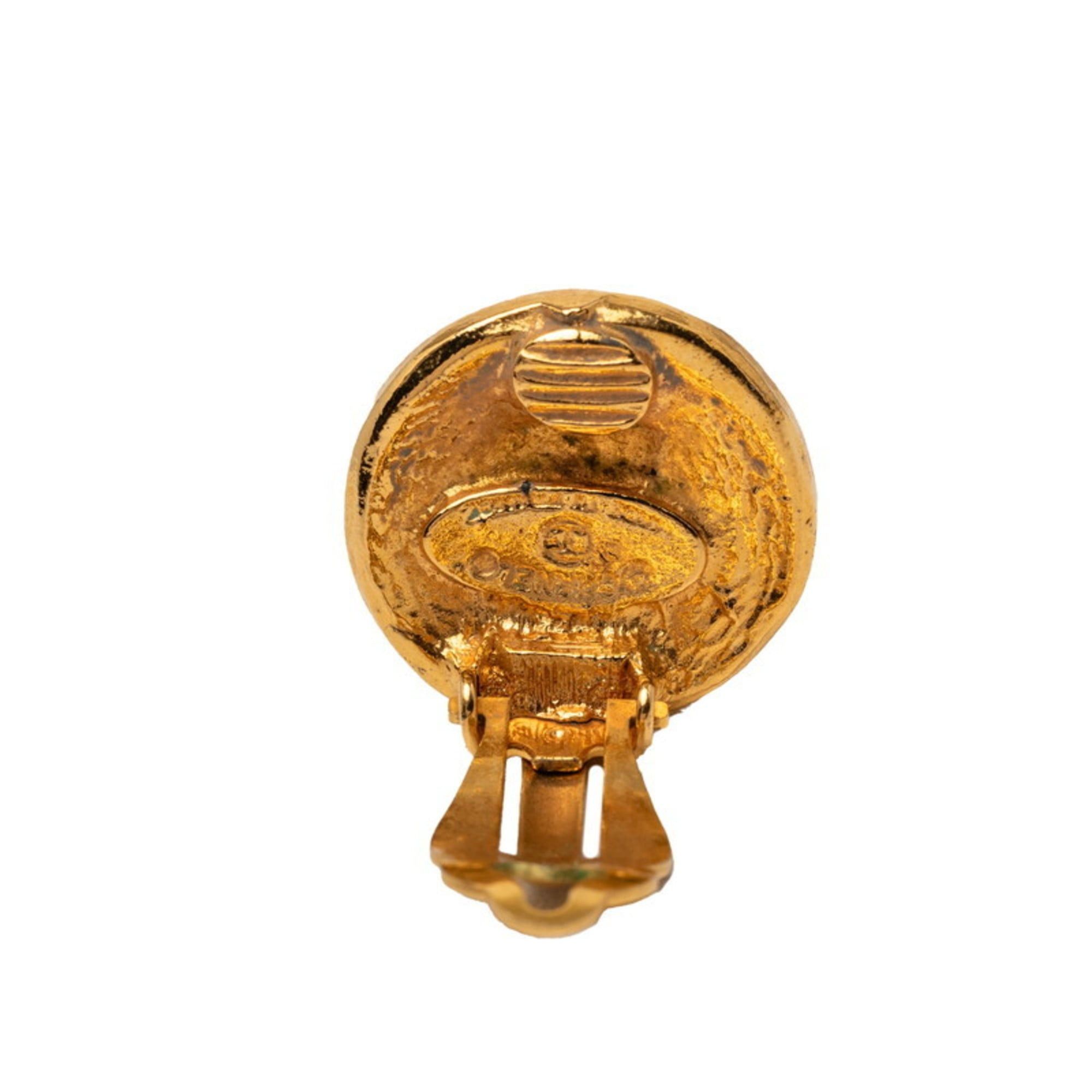 Chanel Vintage Chanel 31 Rue Cambon Coco Mark Earrings, Gold Plated, Women's, CHANEL Size ONE SIZE - 3 Thumbnail