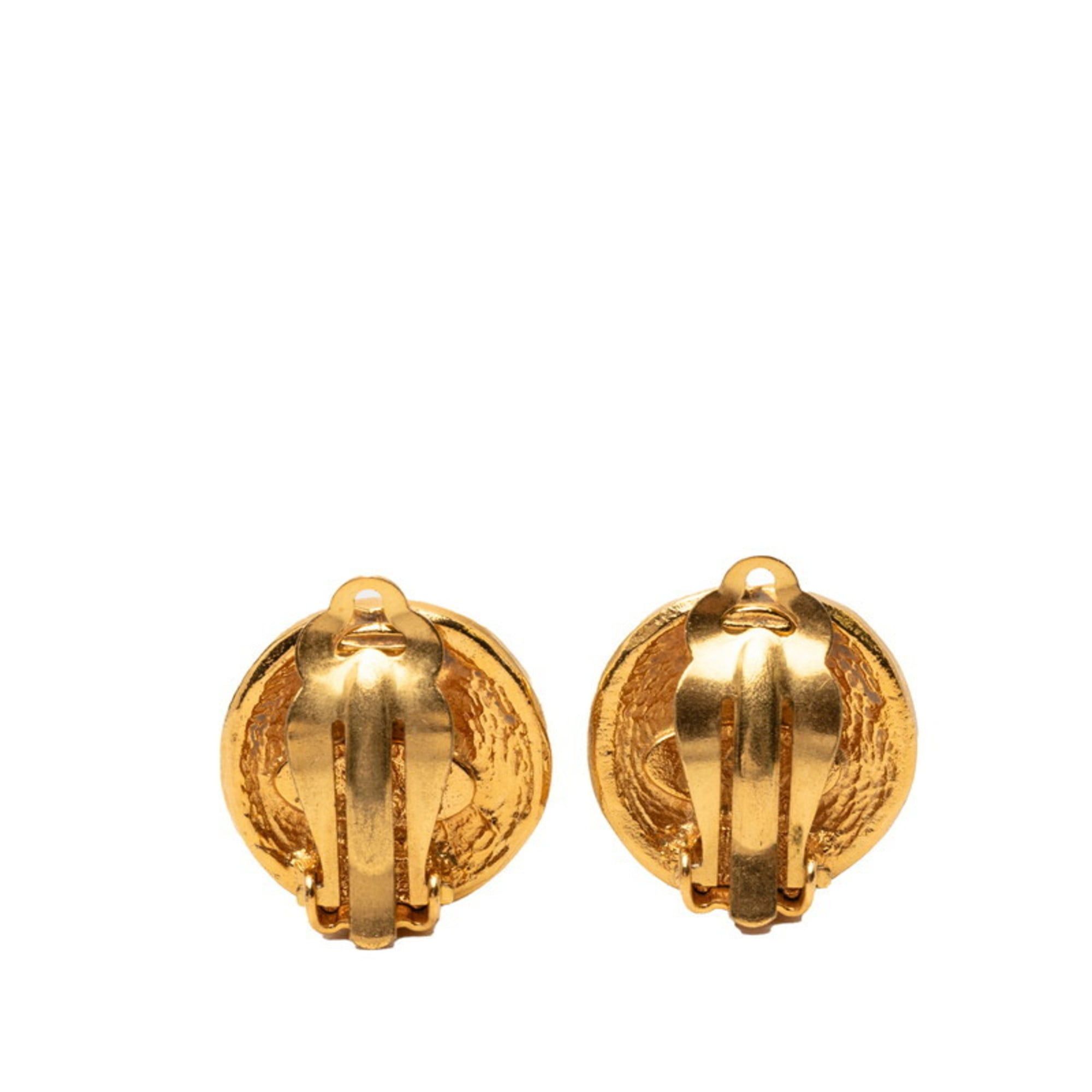 Chanel Vintage Chanel 31 Rue Cambon Coco Mark Earrings, Gold Plated, Women's, CHANEL Size ONE SIZE - 2 Thumbnail