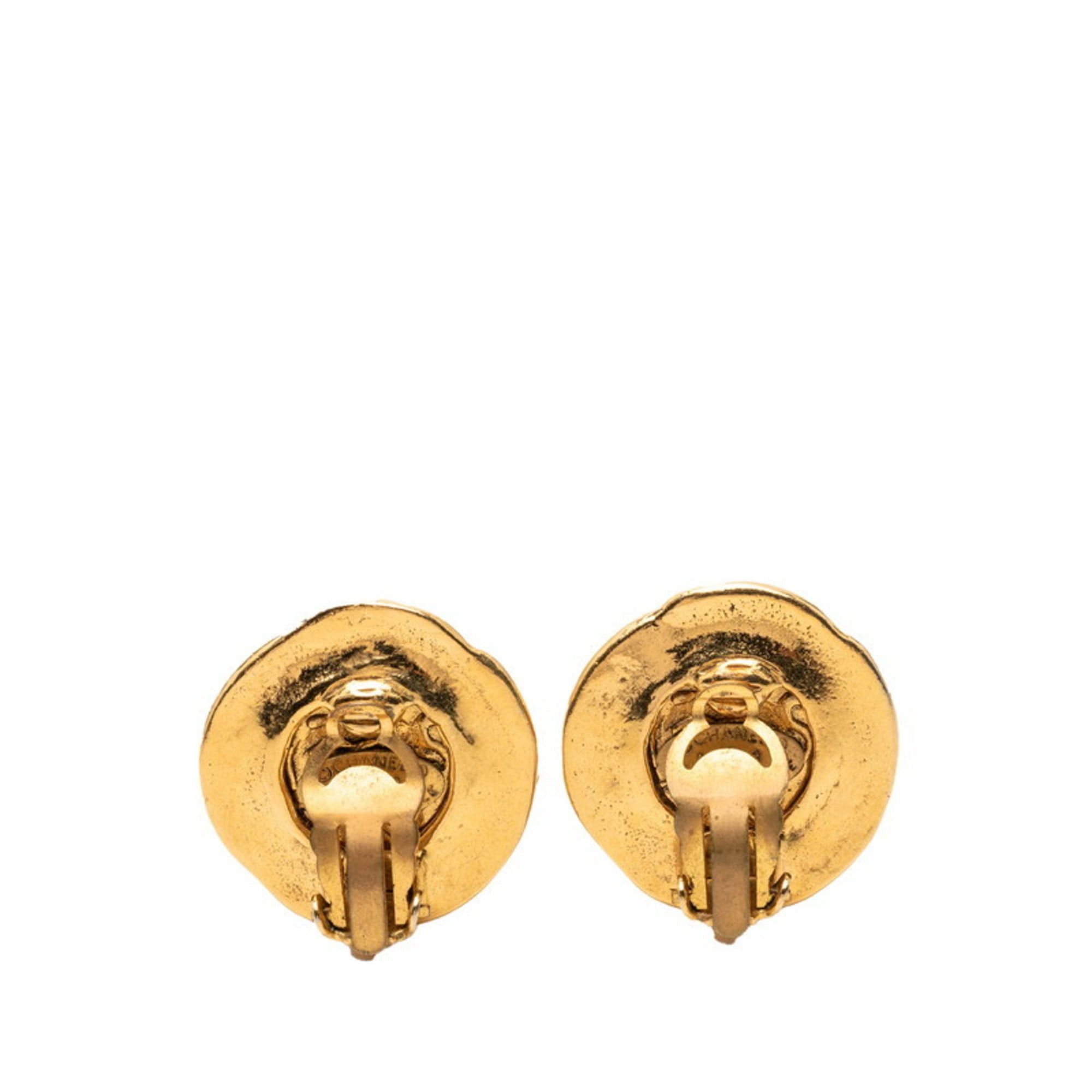 Chanel Vintage Chanel Coco Mark Earrings, Gold Plated, Women's, CHANEL Size ONE SIZE - 2 Thumbnail