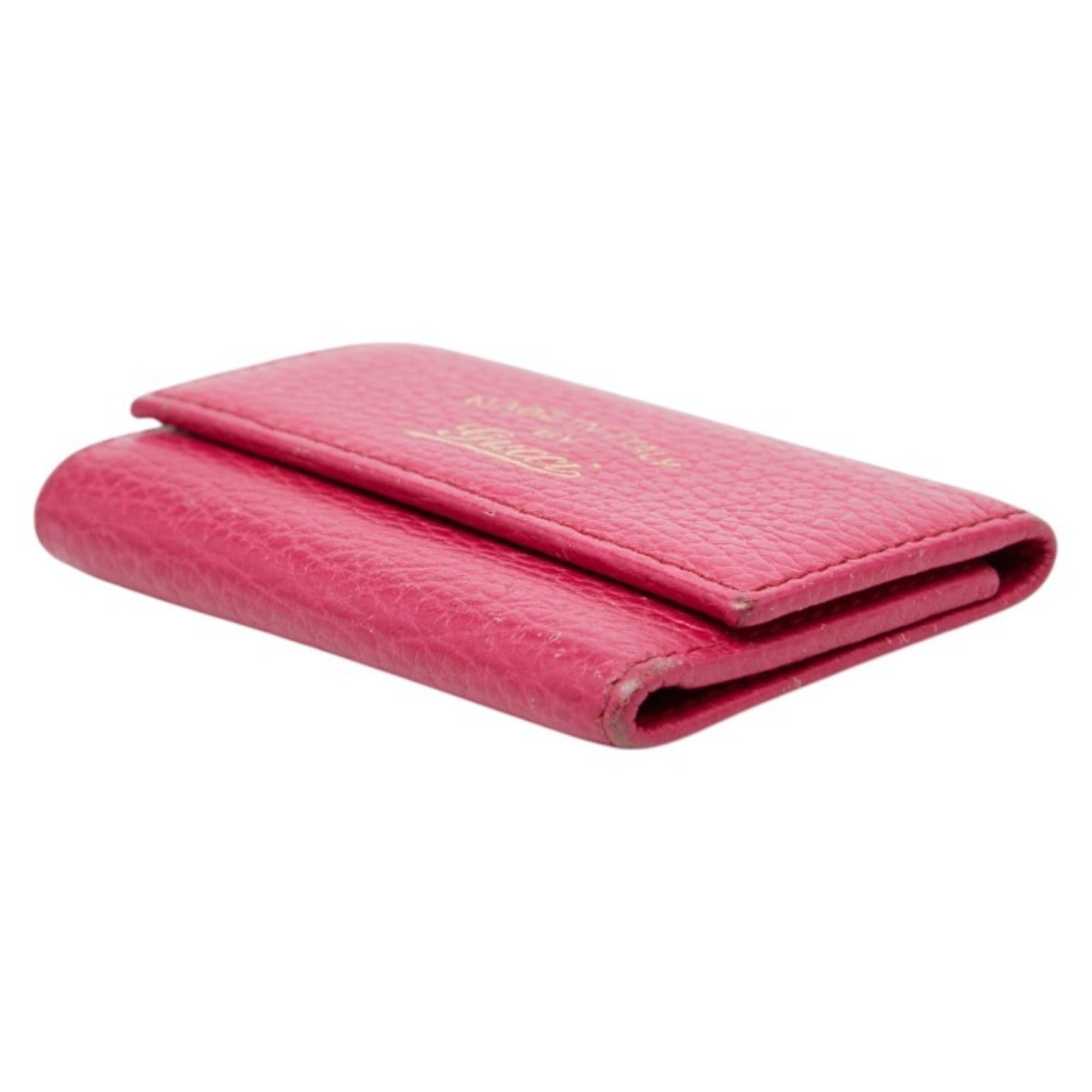 Gucci Gucci 6-ring key case 354499 pink leather women's GUCCI Size ONE SIZE - 4 Thumbnail