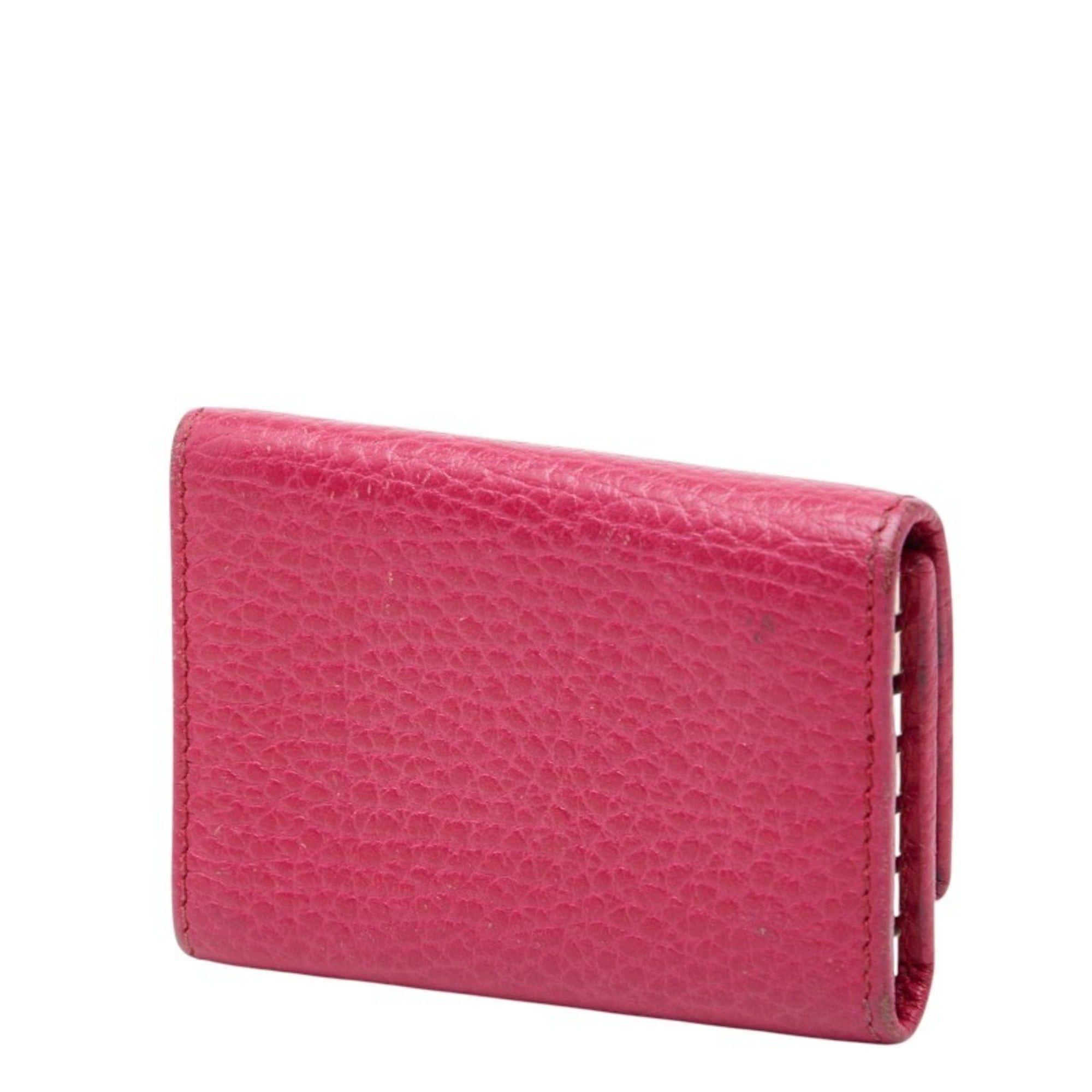 Gucci Gucci 6-ring key case 354499 pink leather women's GUCCI Size ONE SIZE - 2 Thumbnail