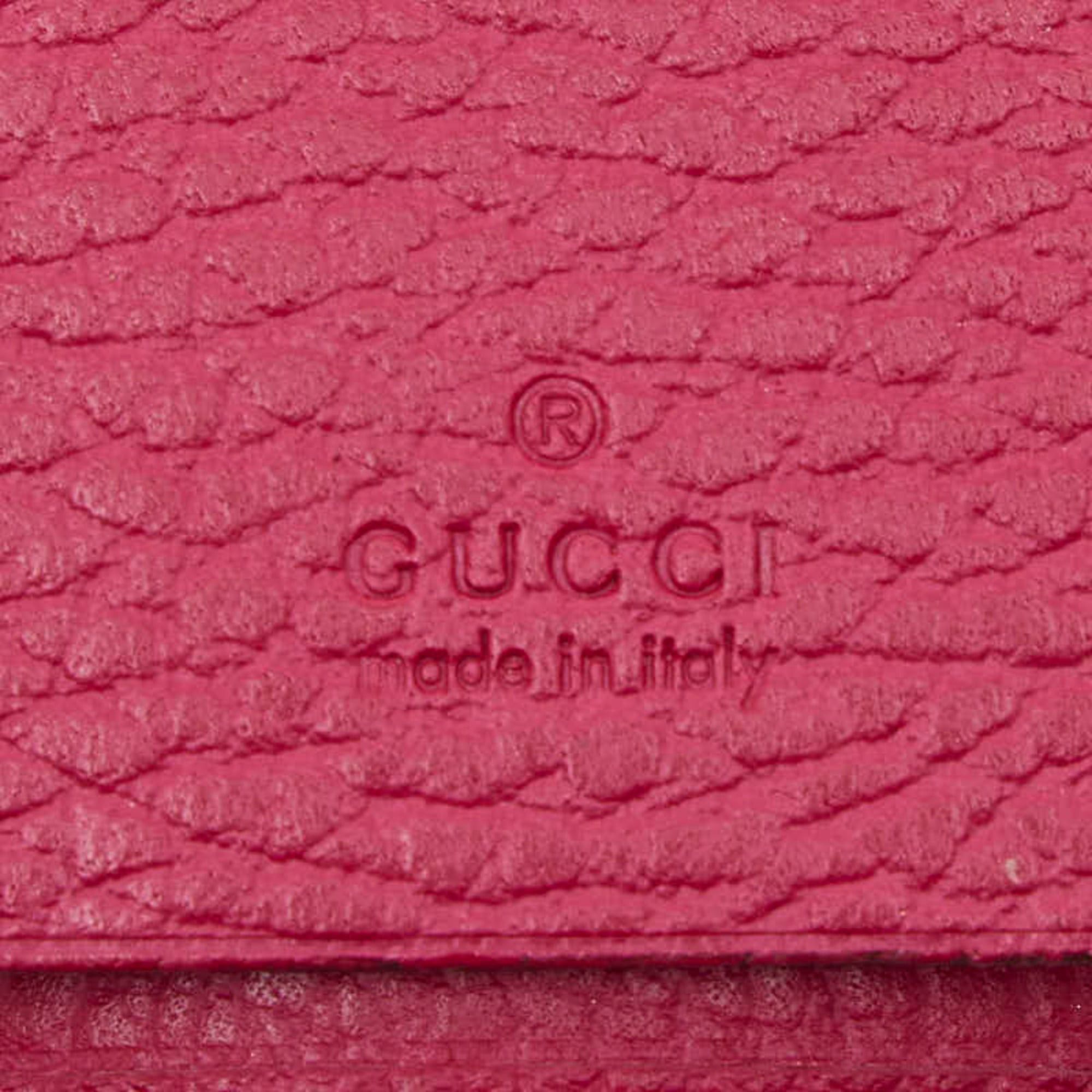 Gucci Gucci 6-ring key case 354499 pink leather women's GUCCI Size ONE SIZE - 7 Thumbnail
