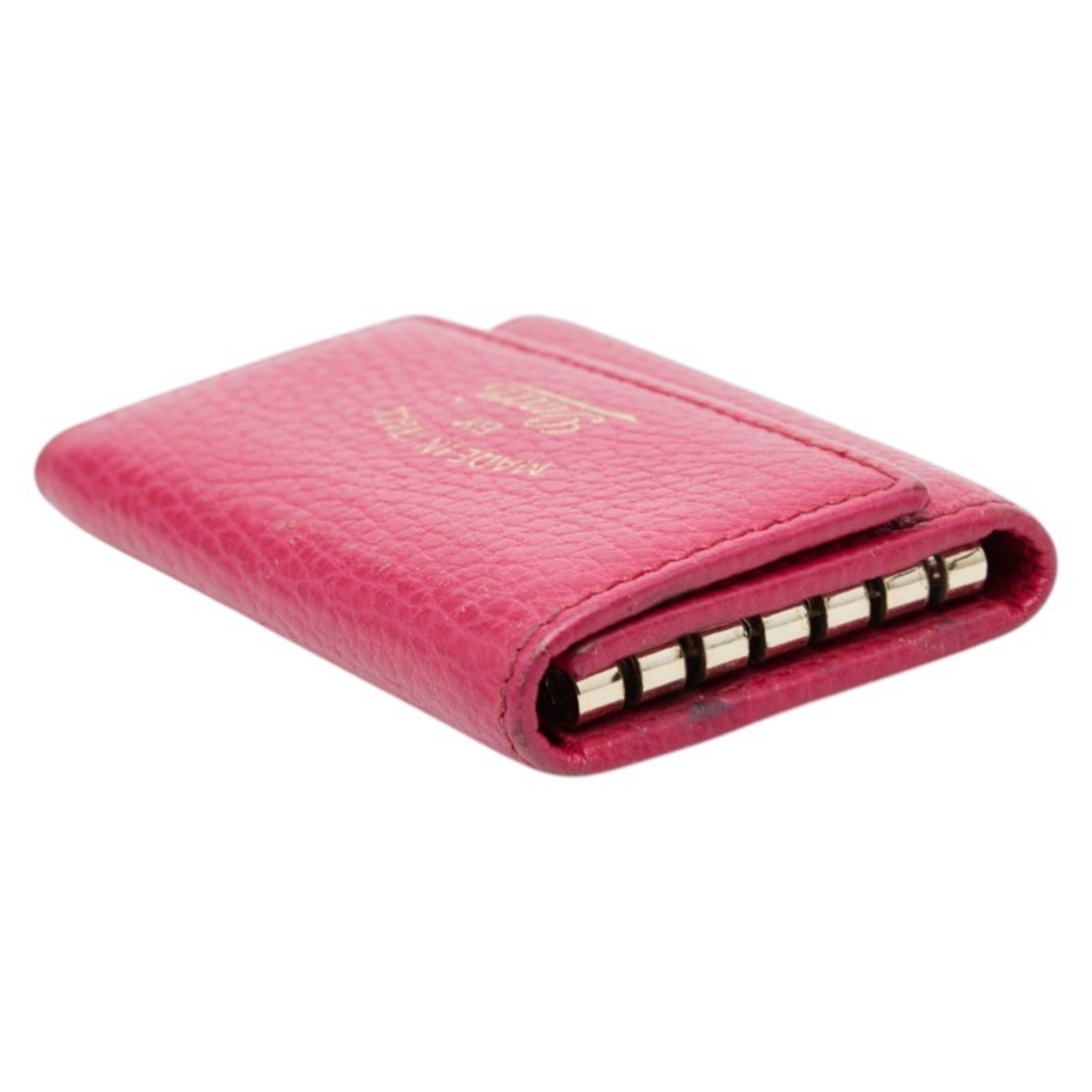 Gucci Gucci 6-ring key case 354499 pink leather women's GUCCI Size ONE SIZE - 5 Thumbnail
