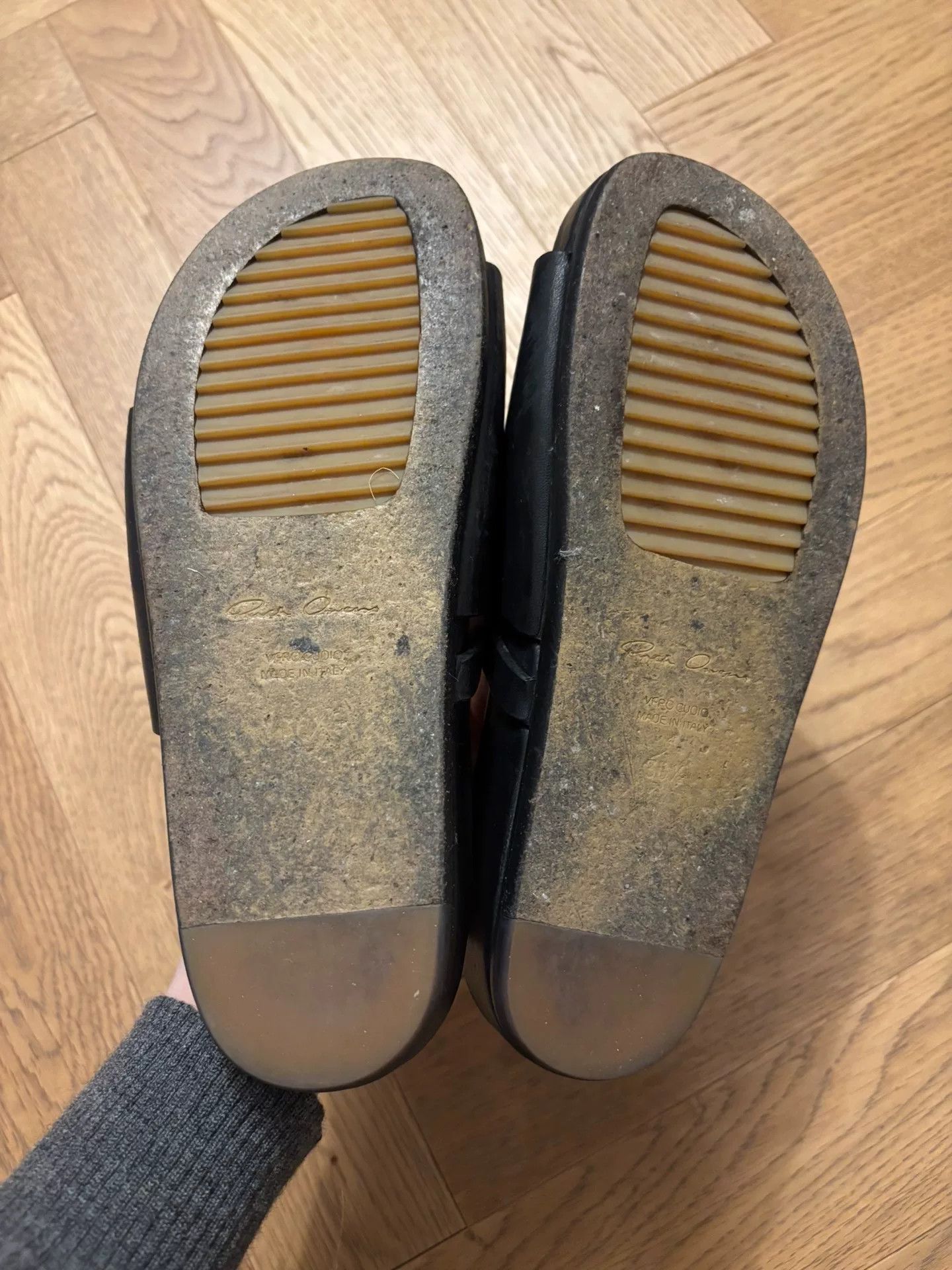 Rick Owens Rick Owens Leather Wooden Sole Slippers Size US 6 / IT 36 - 4 Thumbnail