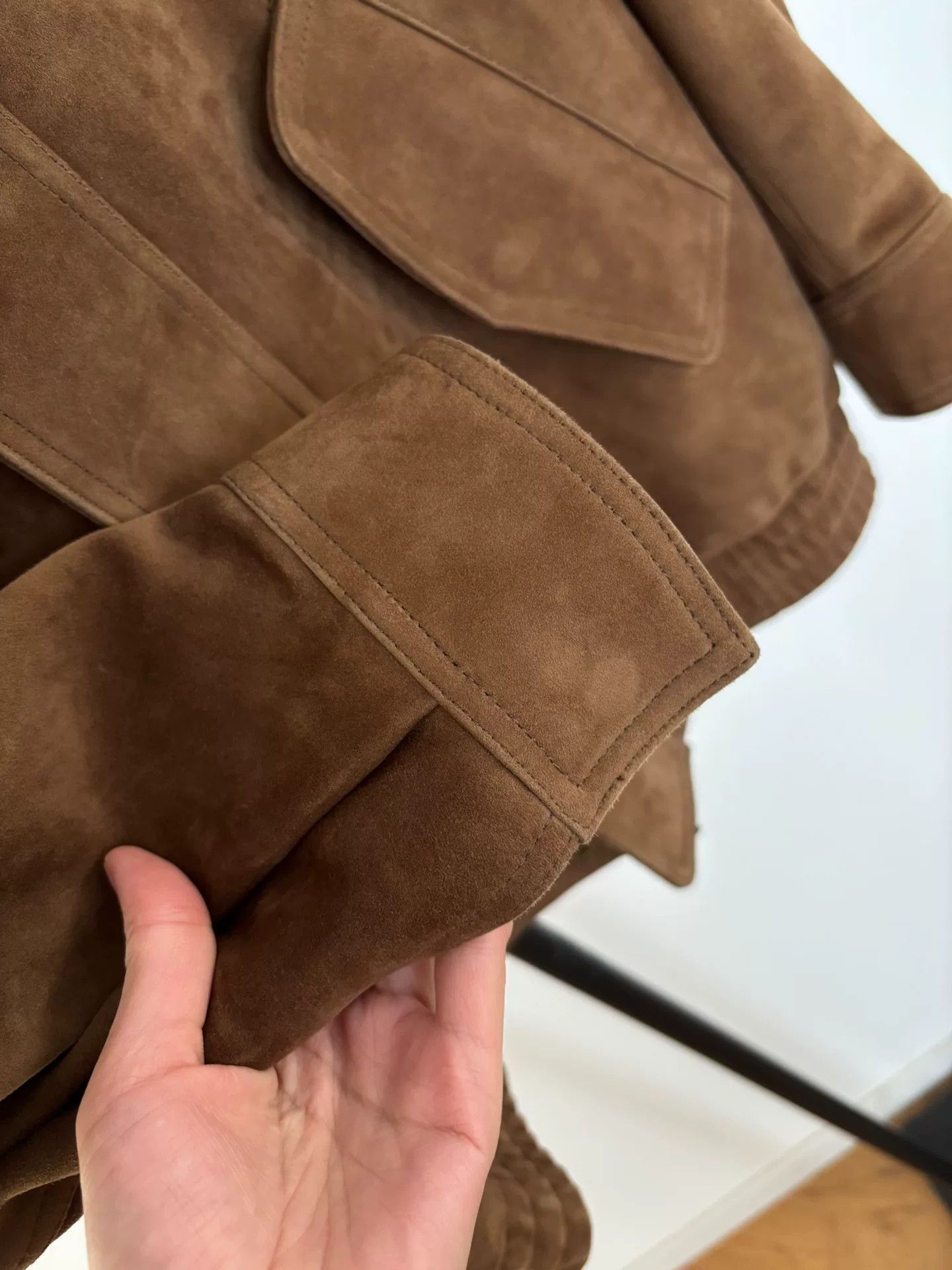 Other Brown Soft Sheepskin Suede Jacket Size US S / EU 44-46 / 1 - 8 Thumbnail