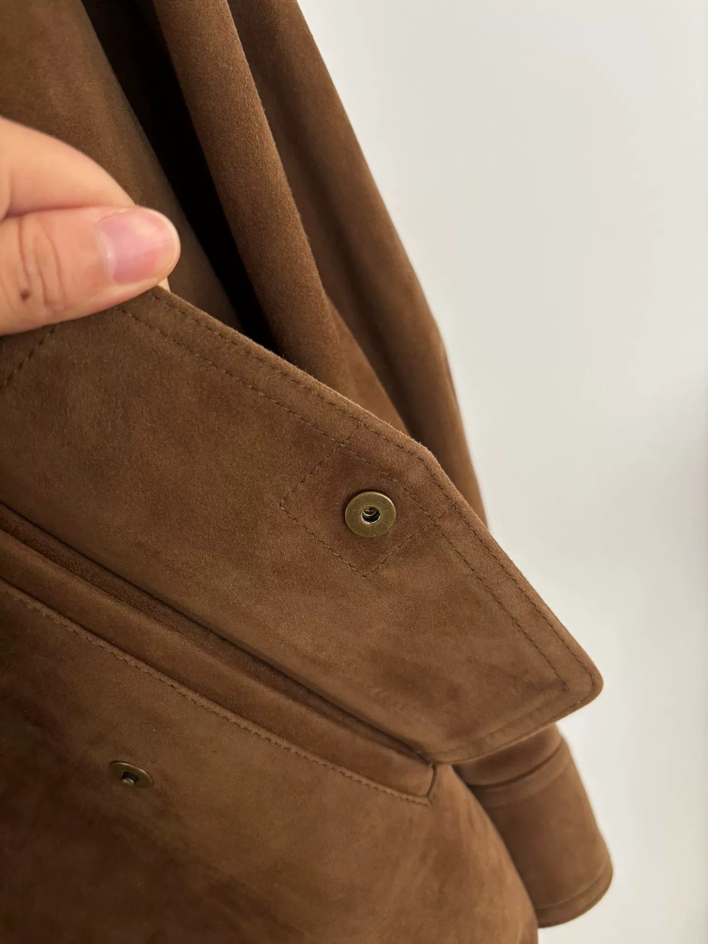 Other Brown Soft Sheepskin Suede Jacket Size US S / EU 44-46 / 1 - 3 Thumbnail