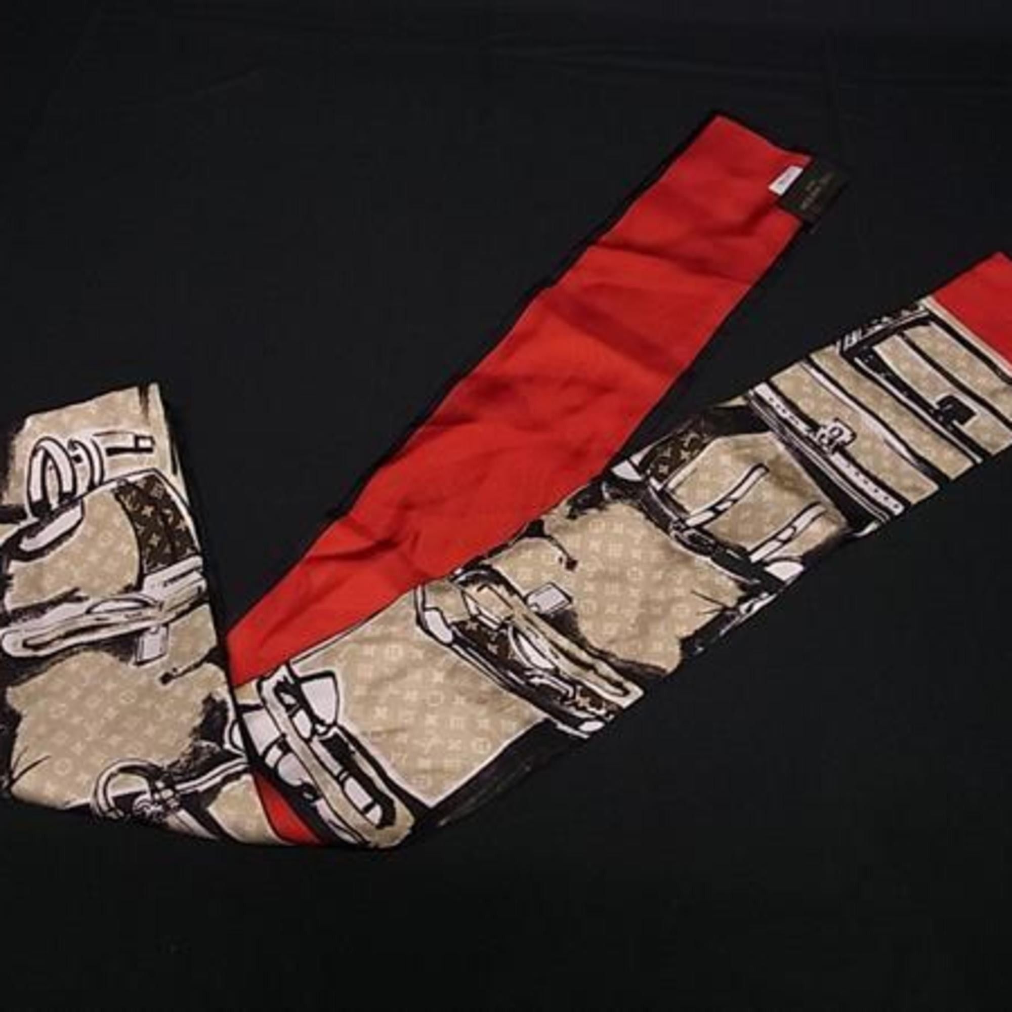Louis Vuitton Louis Vuitton Ribbon Scarf/Muffler M73964 Multicolor Silk Women's Size ONE SIZE - 3 Thumbnail