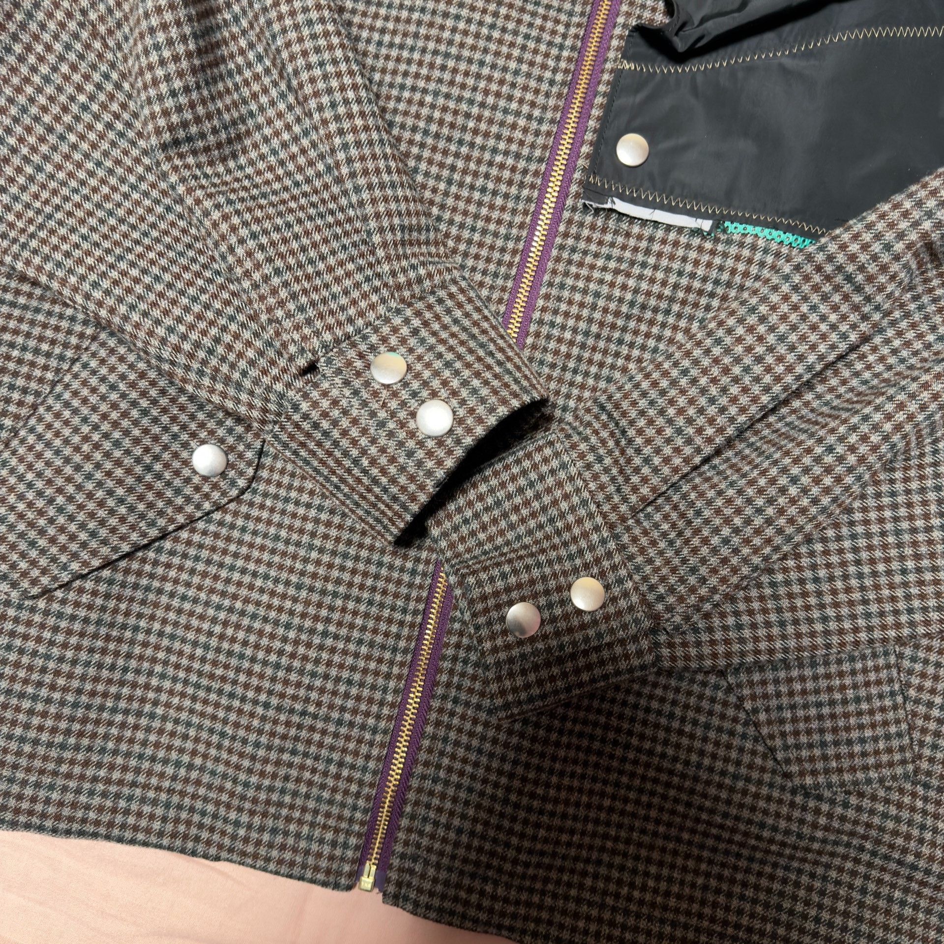 Kolor KOLOR 23AW Houndstooth Paneled Zip Jacket Size US M / EU 48-50 / 2 - 6 Thumbnail