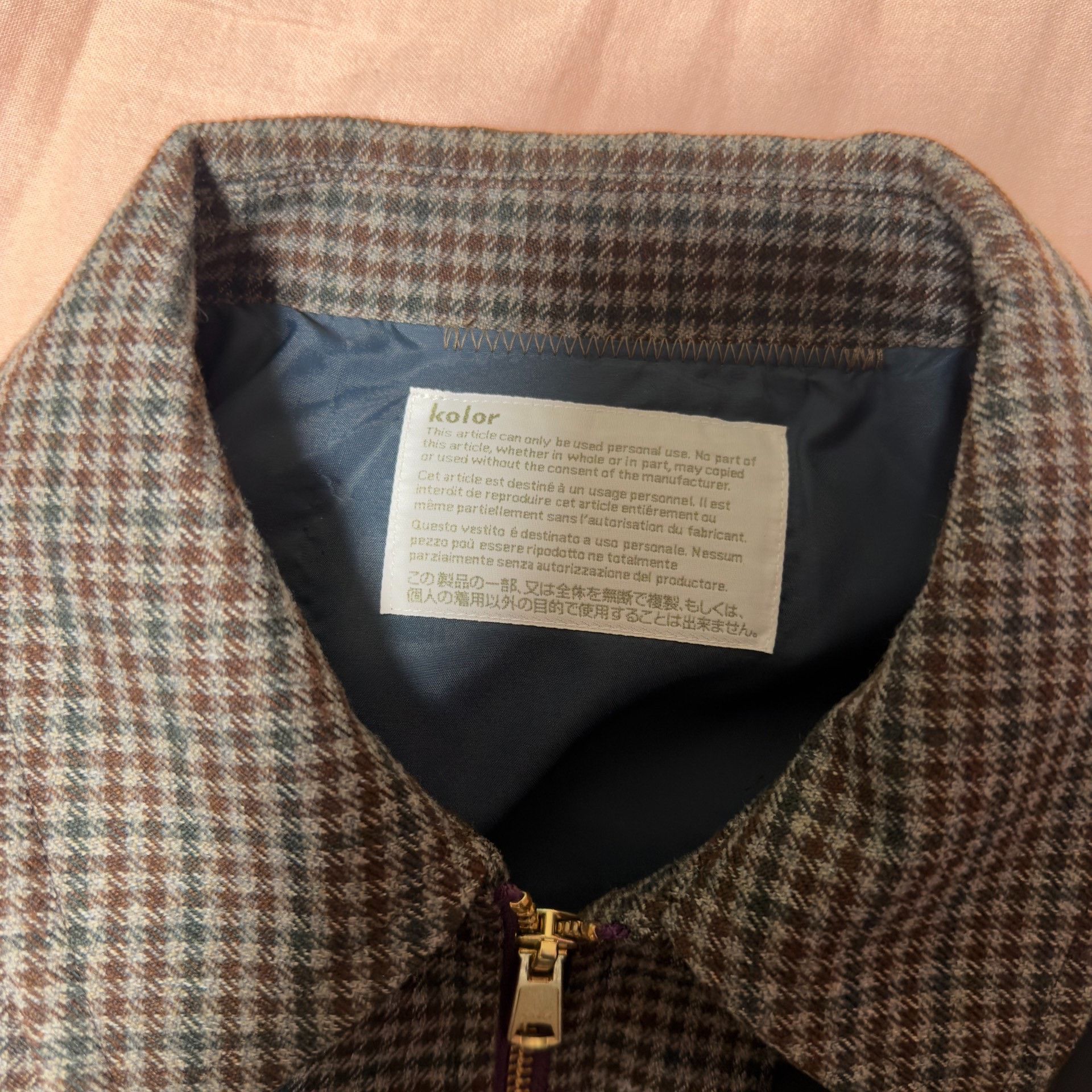 Kolor KOLOR 23AW Houndstooth Paneled Zip Jacket Size US M / EU 48-50 / 2 - 4 Thumbnail