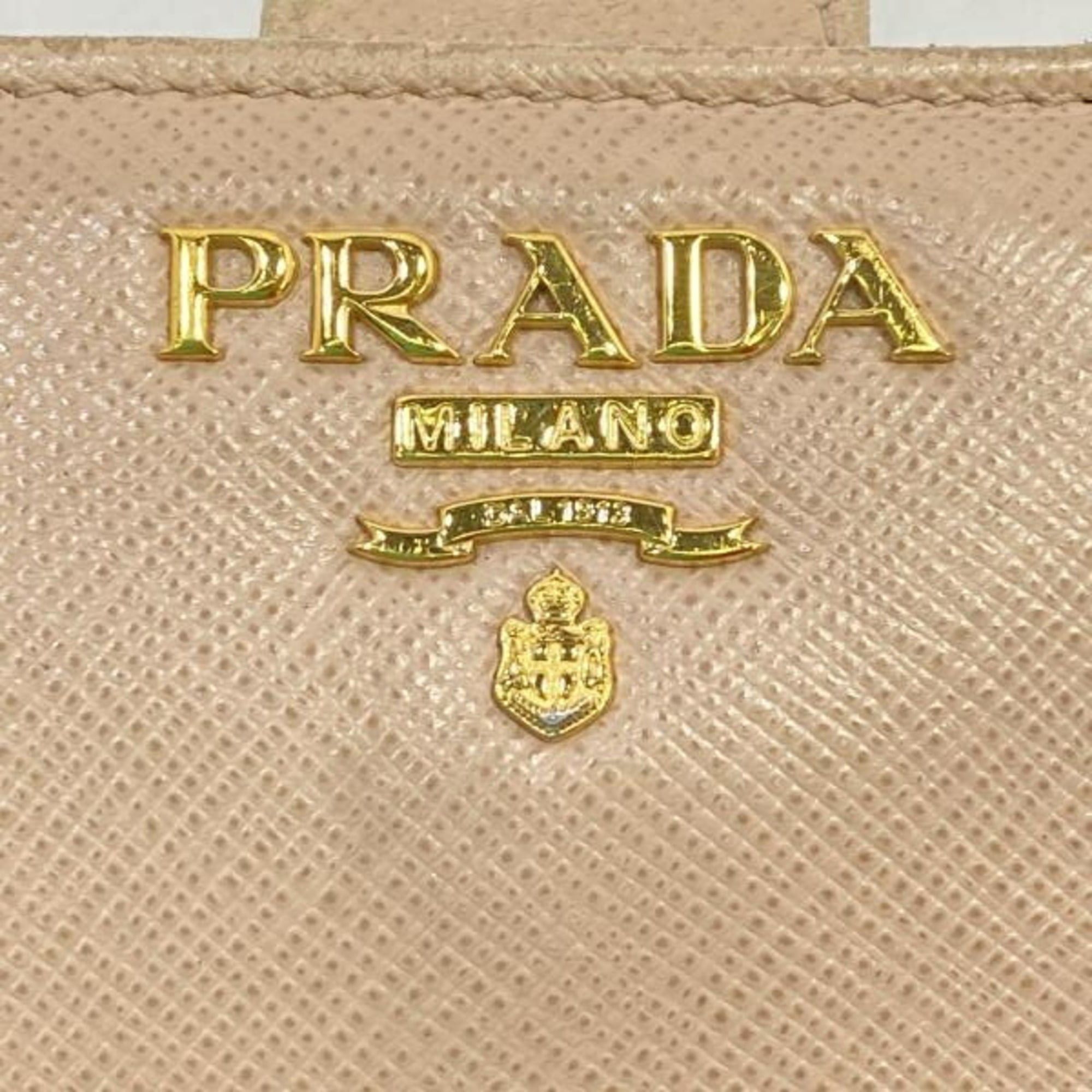Prada PRADA Saffiano Bifold Wallet Beige 1ML018 Size ONE SIZE - 8 Thumbnail