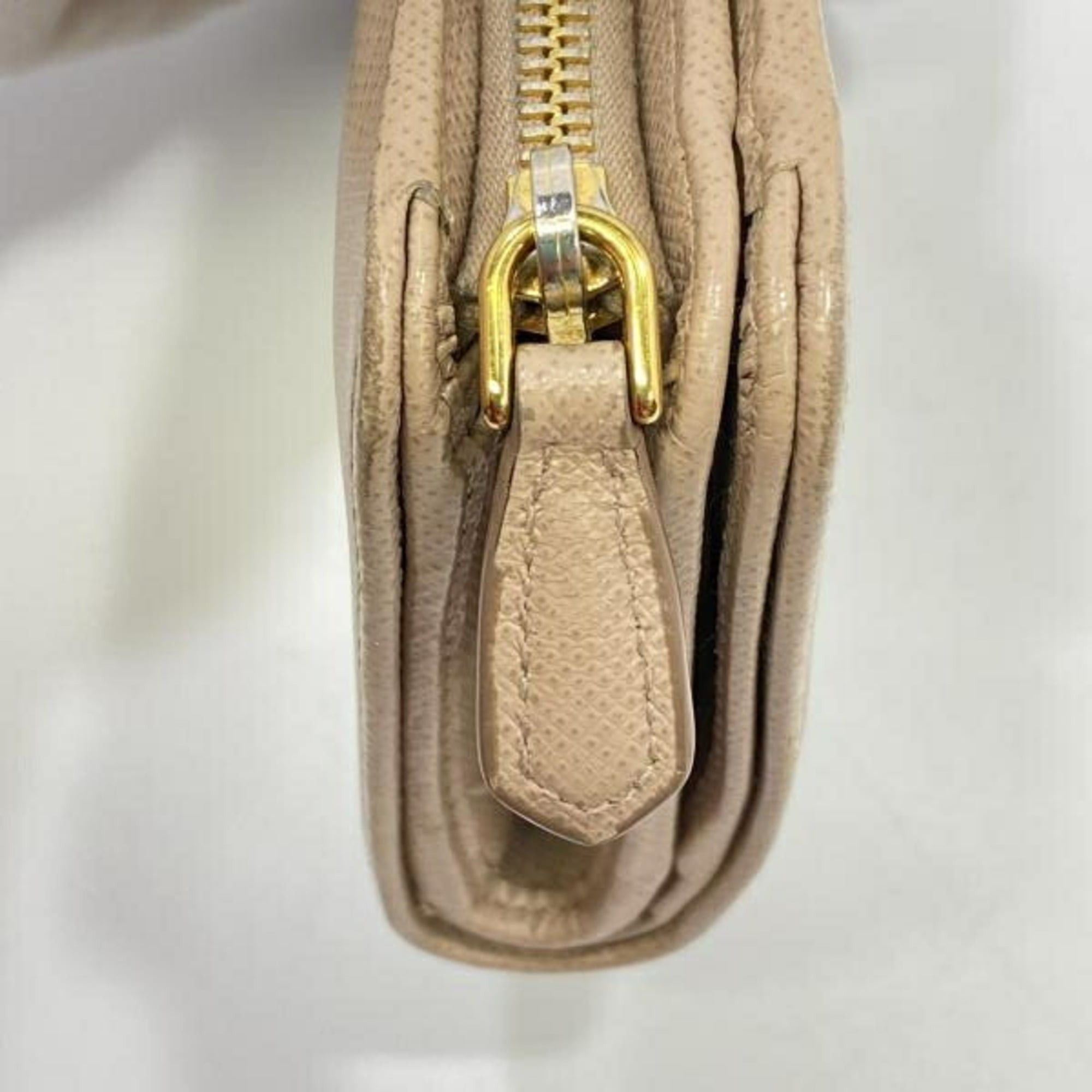 Prada PRADA Saffiano Bifold Wallet Beige 1ML018 Size ONE SIZE - 9 Thumbnail