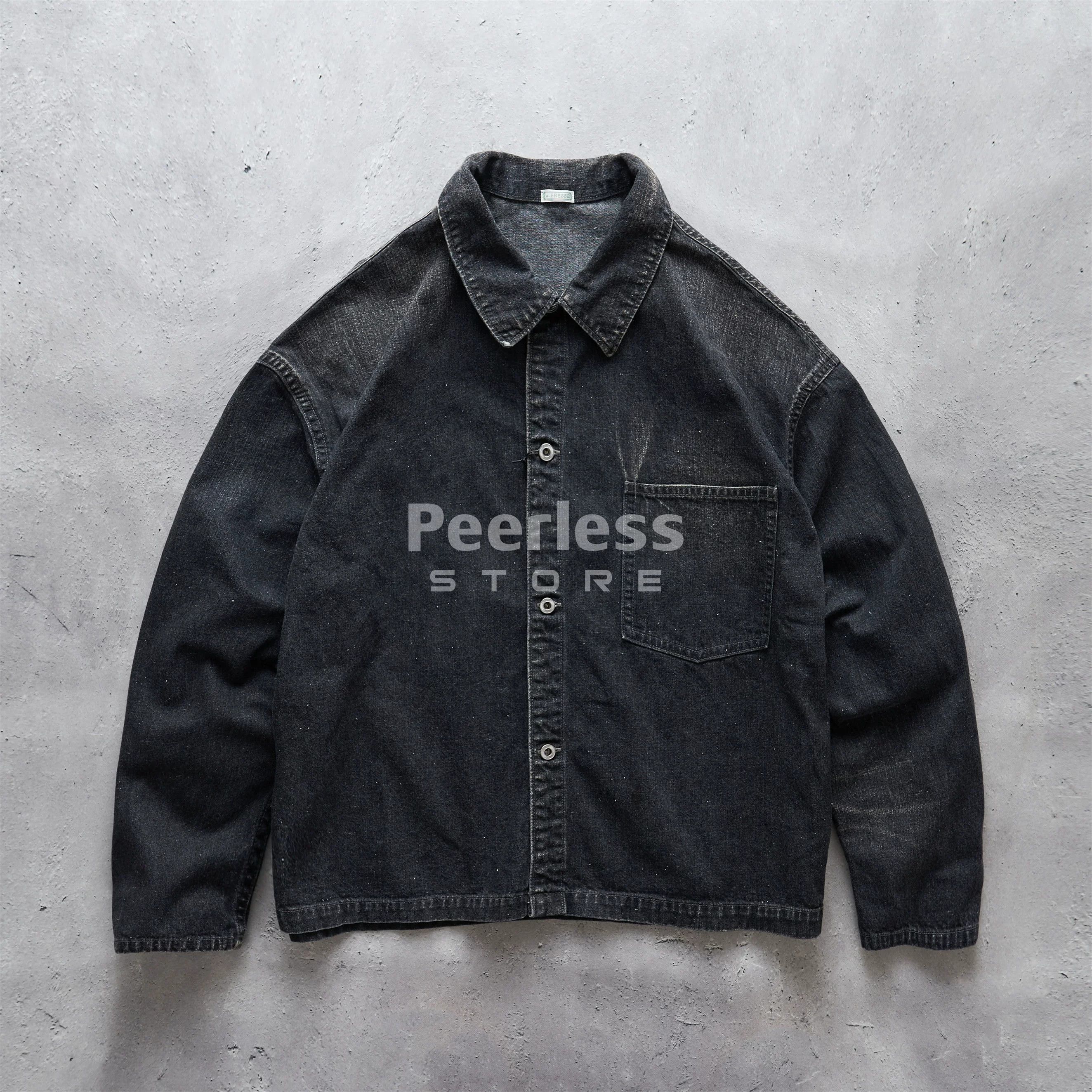 A.PRESSE A.PRESSE Japan Limited Black Denim Jacket Size US L / EU 52-54 / 3 - 2 Thumbnail
