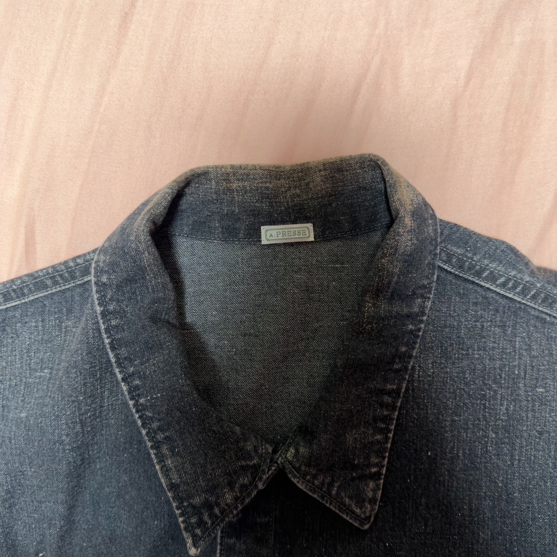 A.PRESSE A.PRESSE Japan Limited Black Denim Jacket Size US L / EU 52-54 / 3 - 3 Thumbnail