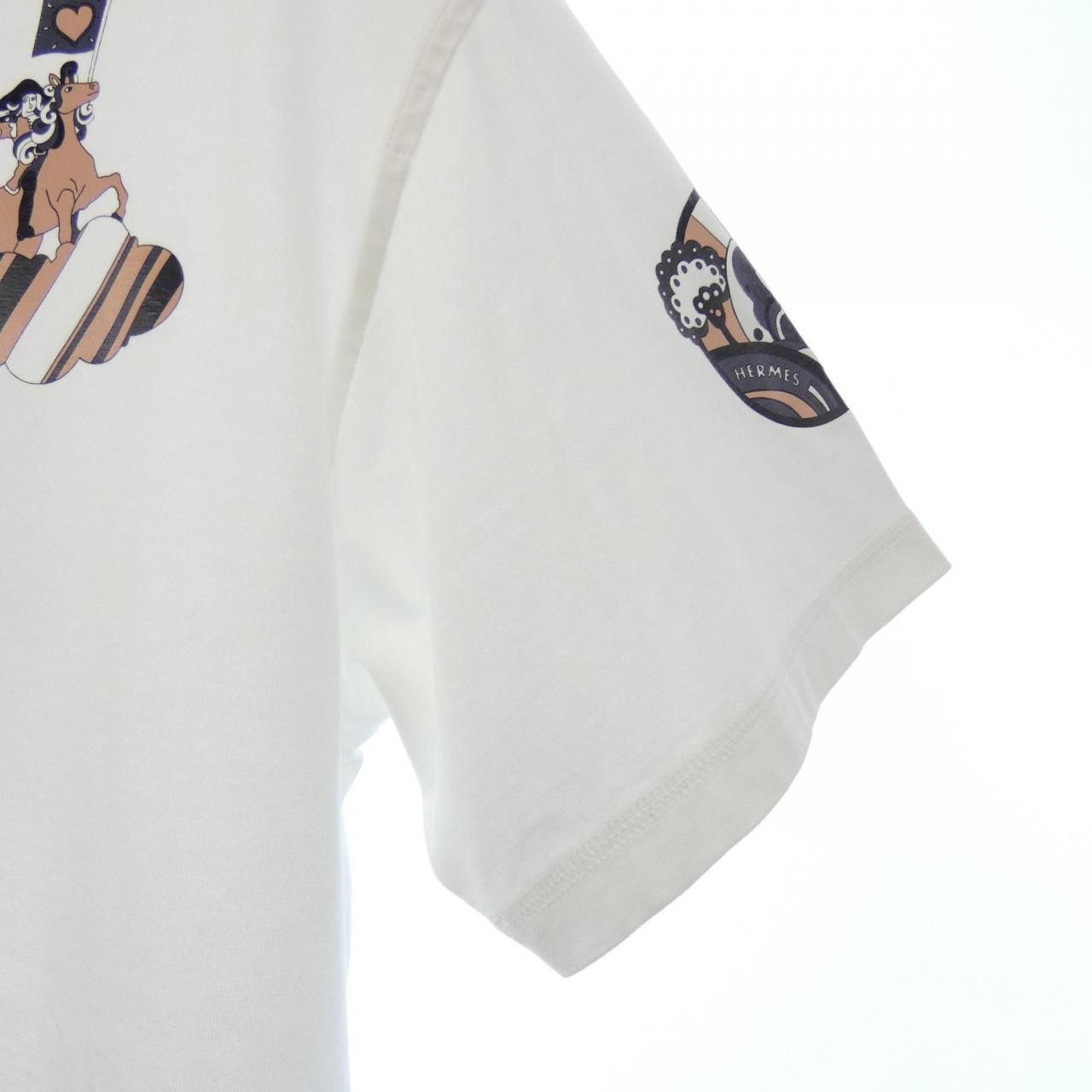 Hermes Hermes Hermes Cartouche T-shirt Textile T-Shirts DUTY FREE for USA Size ONE SIZE - 6 Thumbnail