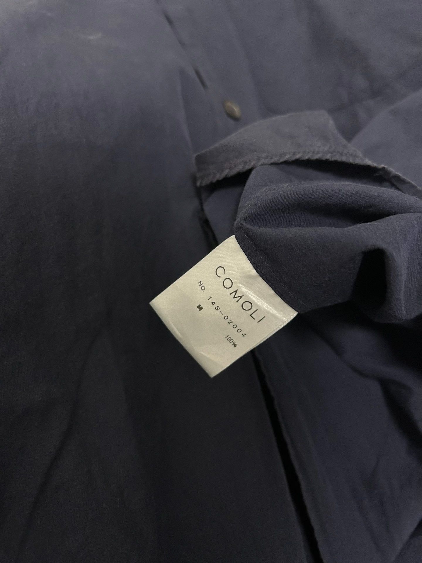 Comoli Comoli Washed Blue-Purple Short-Sleeve Shirt Size US L / EU 52-54 / 3 - 5 Thumbnail