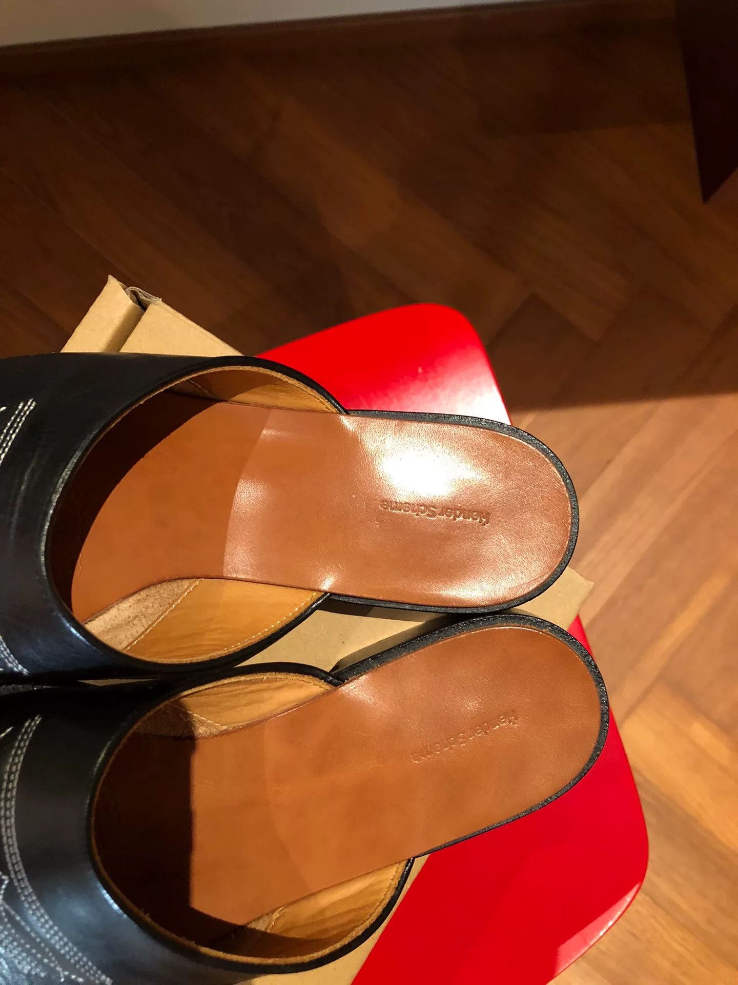 Hender Scheme Hender Scheme Black Leather Mules Size US 9 / EU 42 - 3 Thumbnail