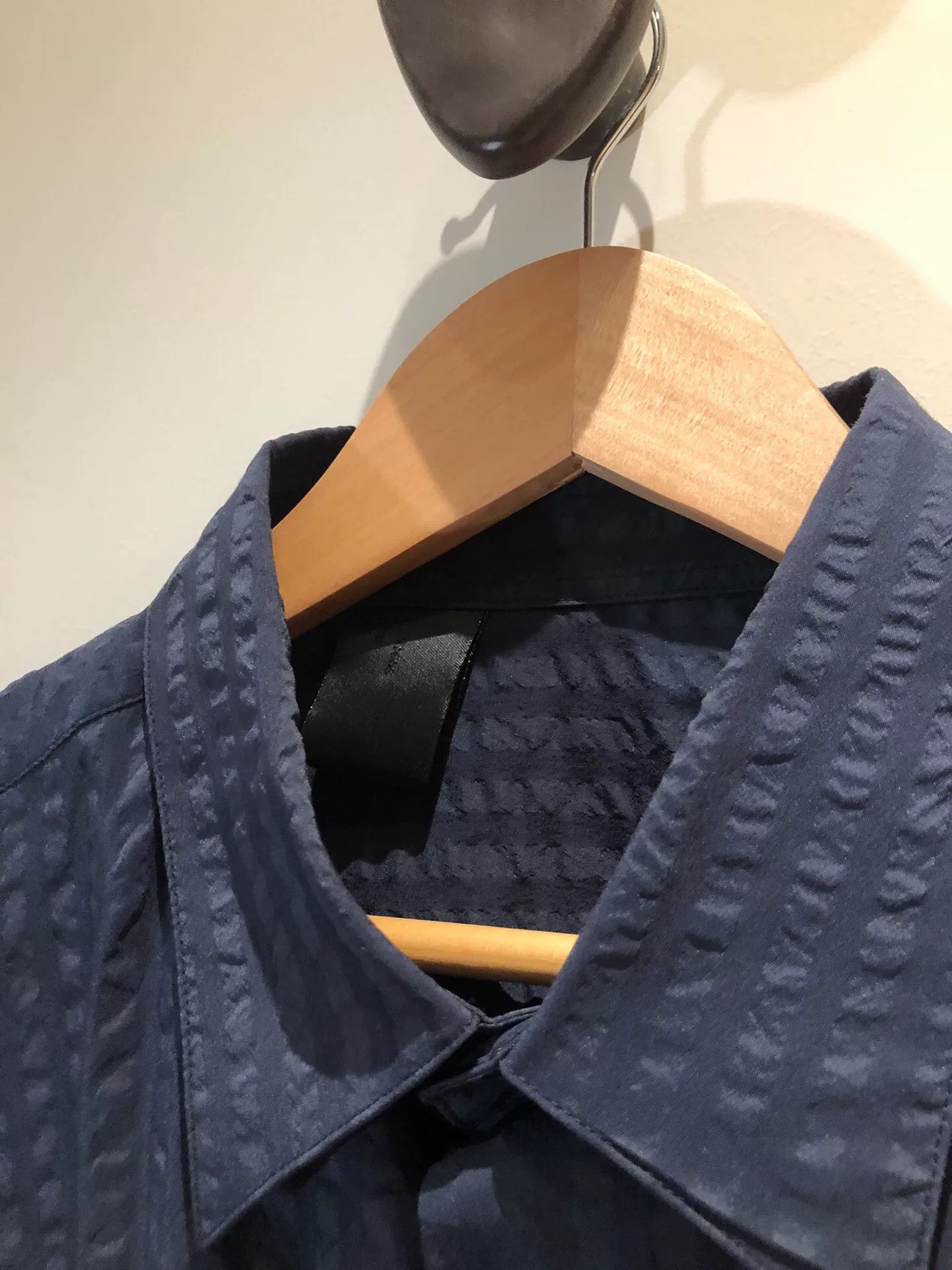N.Hoolywood N.HOOLYWOOD Seersucker Patchwork Shirt Size US L / EU 52-54 / 3 - 6 Thumbnail
