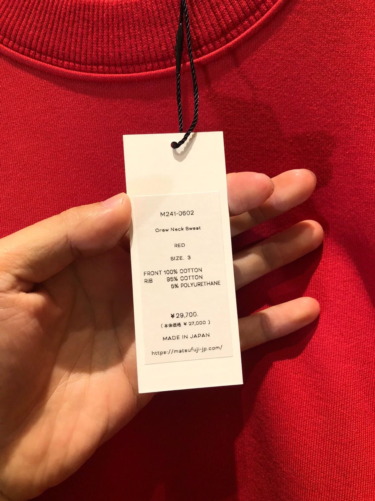 Fujito MATSUFUJI Red Pullover Hoodie Size US L / EU 52-54 / 3 - 8 Thumbnail