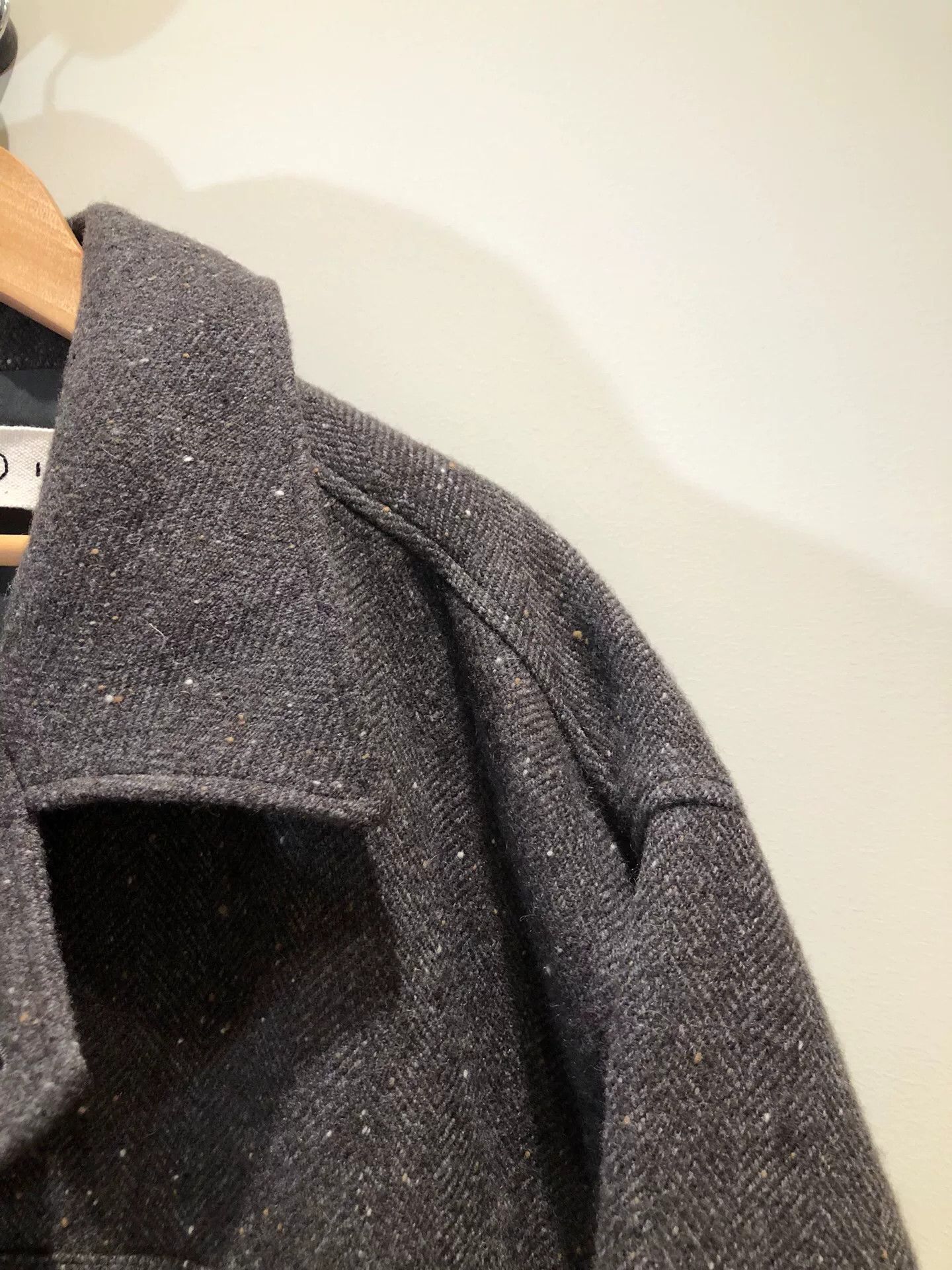 SAGE NATION Polyploid Tweed Short Trench Jacket Size US L / EU 52-54 / 3 - 4 Thumbnail