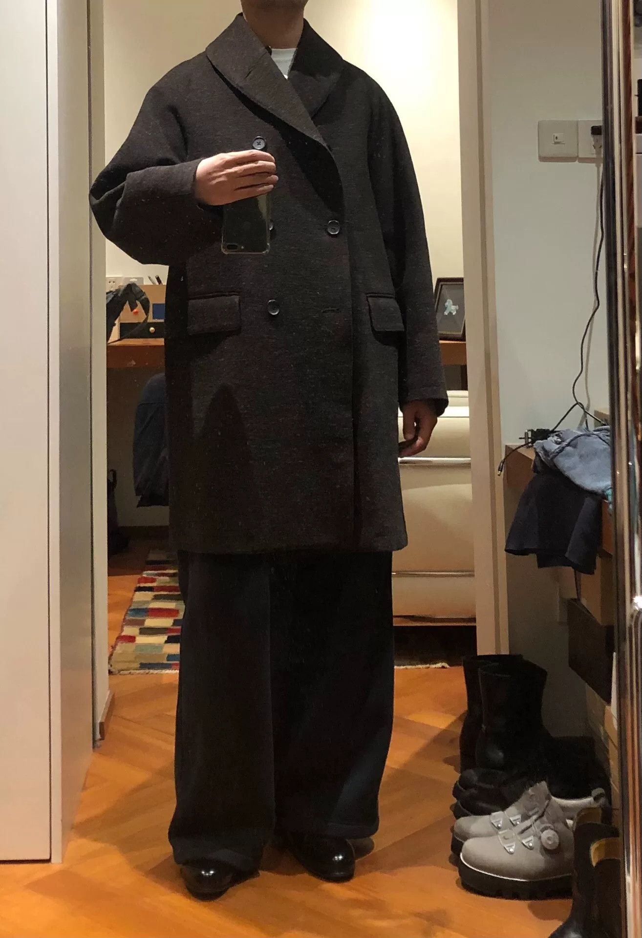 MAATEE & SONS Maatee&Sons Mid-Length Wool Coat Size US L / EU 52-54 / 3 - 8 Thumbnail