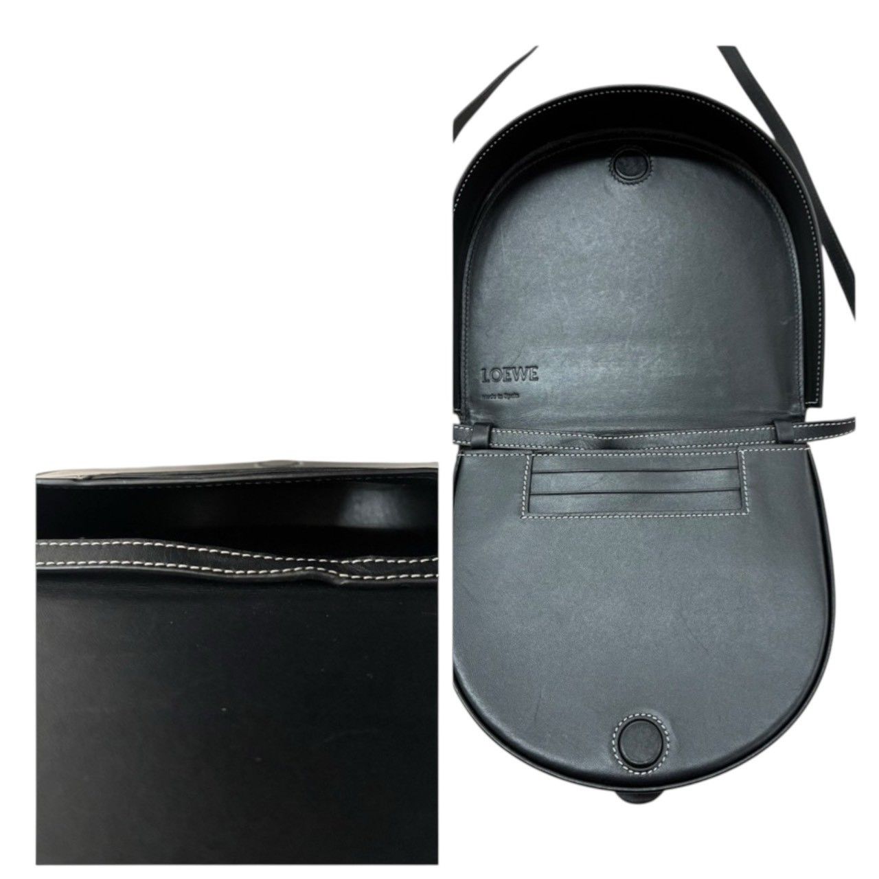 Loewe Loewe Loewe Anagram Heel Pouch Leather Shoulder Bag Leather Shoulder Bag 109.54.V01 DUTY FREE for USA Size ONE SIZE - 8 Thumbnail