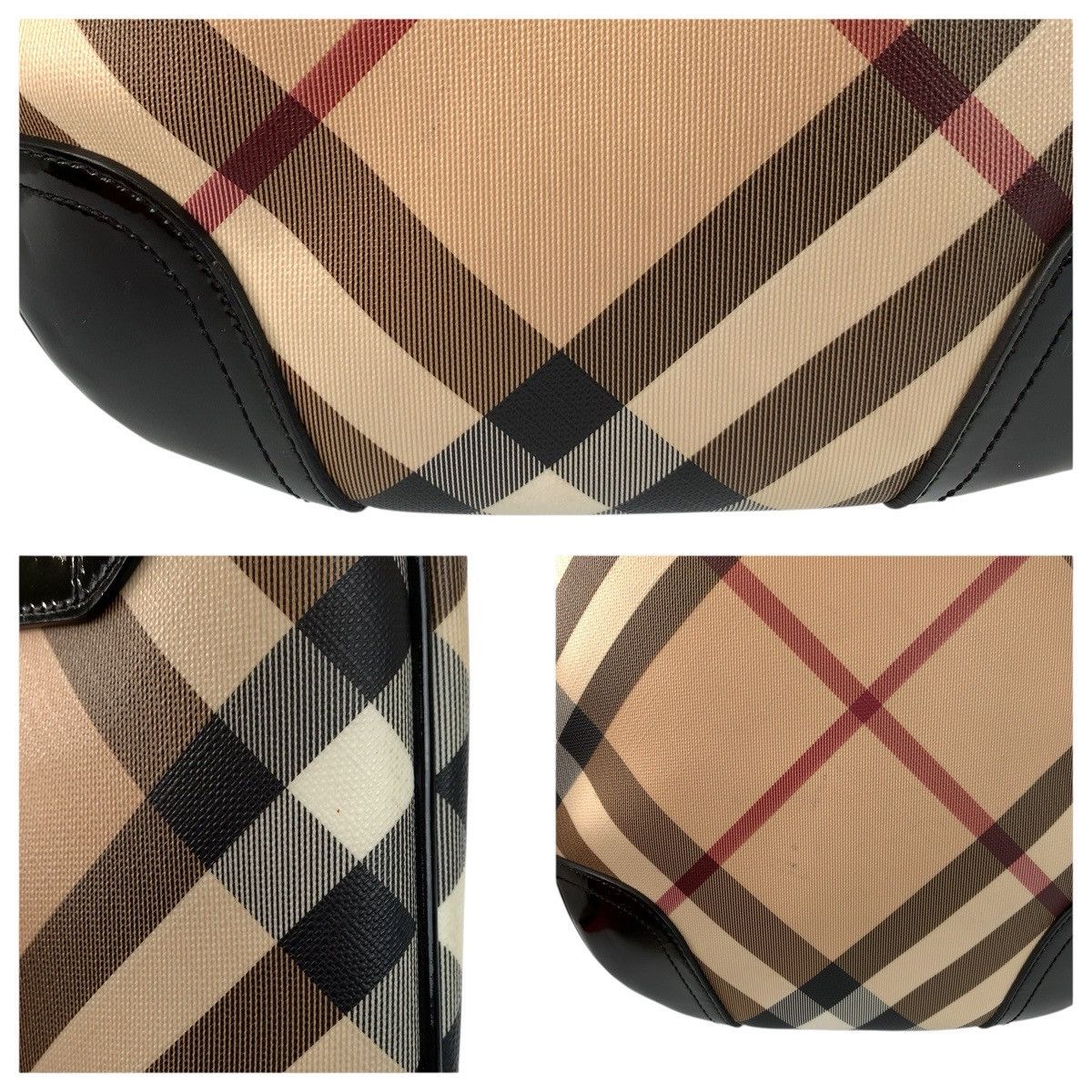 Burberry Burberry Burberry Check PVC Patent Leather Shoulder Bag Plastic / Synthetic Shoulder Bag DUTY FREE for USA Size ONE SIZE - 5 Thumbnail