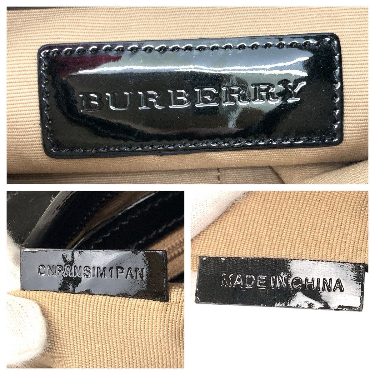 Burberry Burberry Burberry Check PVC Patent Leather Shoulder Bag Plastic / Synthetic Shoulder Bag DUTY FREE for USA Size ONE SIZE - 4 Thumbnail