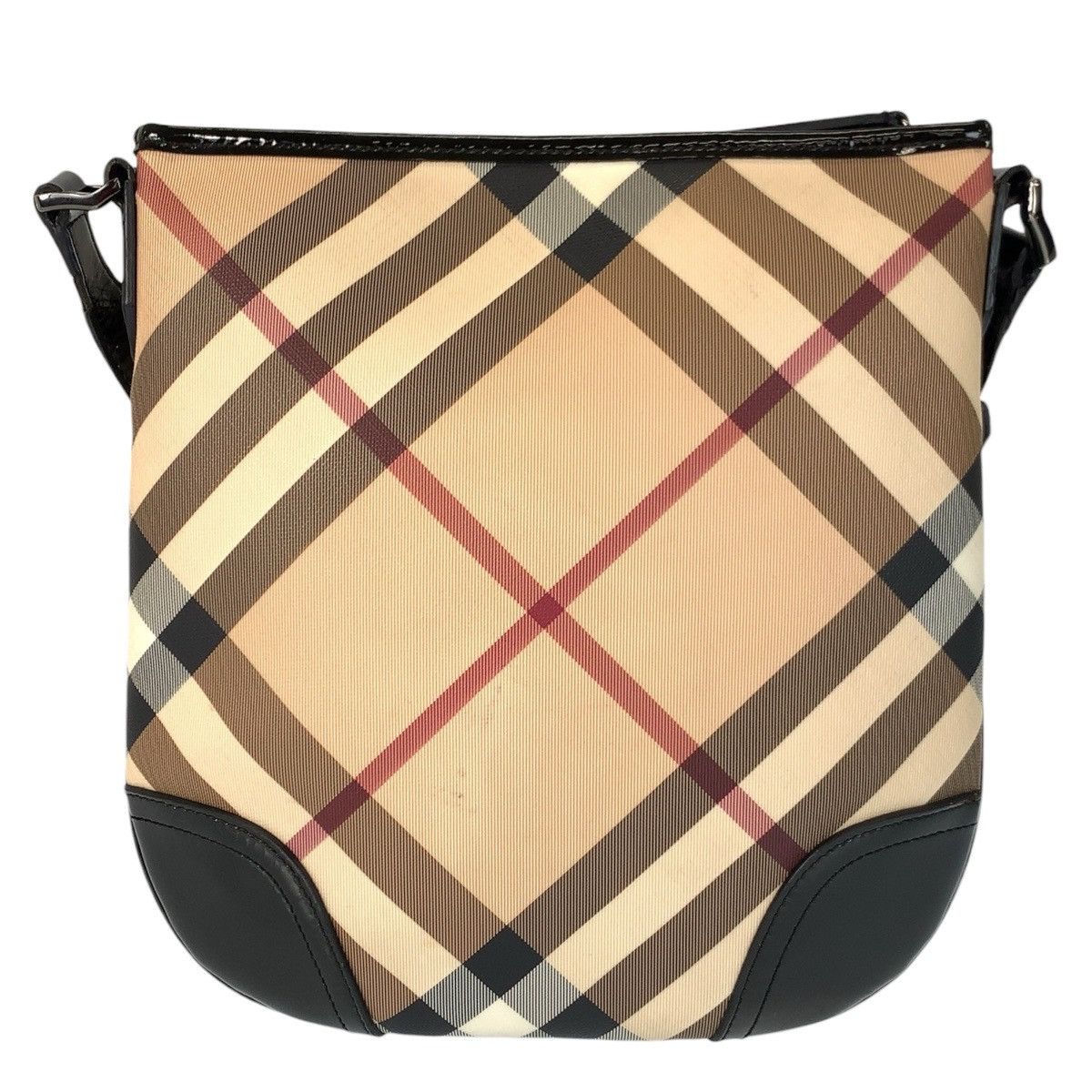 Burberry Burberry Burberry Check PVC Patent Leather Shoulder Bag Plastic / Synthetic Shoulder Bag DUTY FREE for USA Size ONE SIZE - 2 Thumbnail