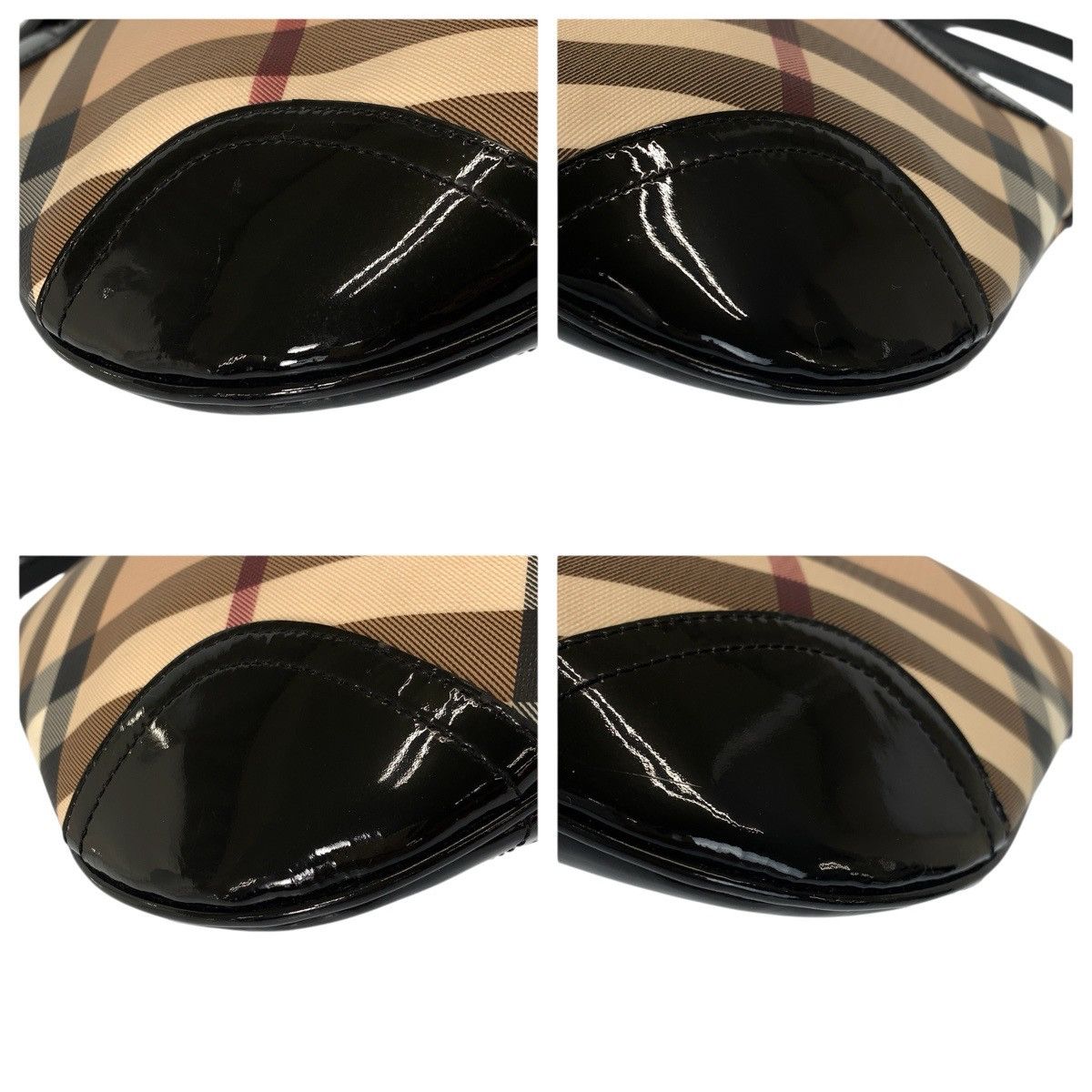 Burberry Burberry Burberry Check PVC Patent Leather Shoulder Bag Plastic / Synthetic Shoulder Bag DUTY FREE for USA Size ONE SIZE - 3 Thumbnail