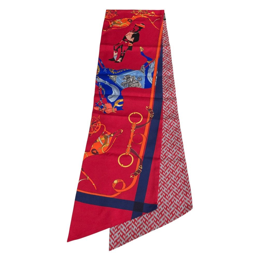 Hermes Hermes Hermès TOUT EN CARRE Silk Maxi Twilly Textile Scarf DUTY FREE for USA Size ONE SIZE - 4 Thumbnail