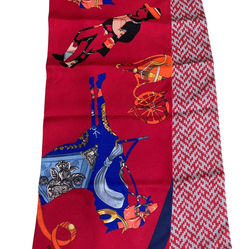 Hermes Hermes Hermès TOUT EN CARRE Silk Maxi Twilly Textile Scarf DUTY FREE for USA Size ONE SIZE - 2 Thumbnail