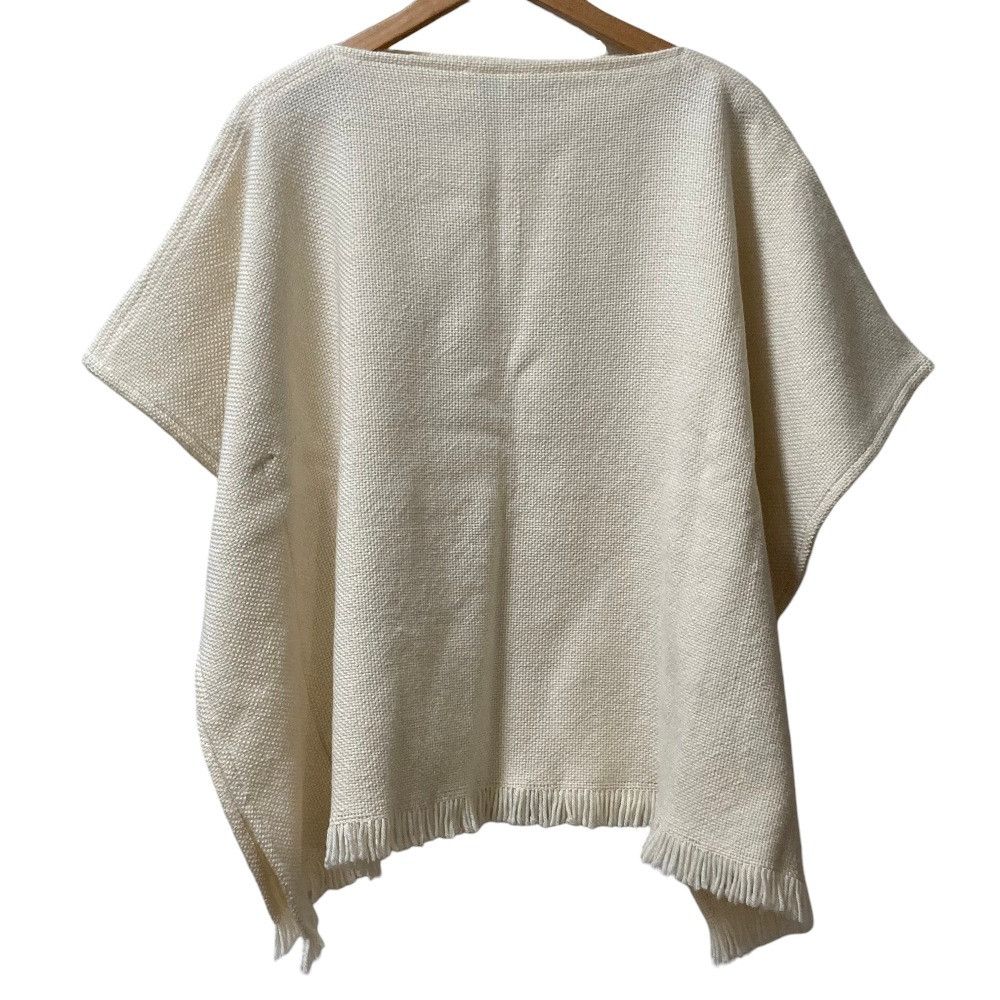 Other Other Cristaseya Bamboo Wool Fringe Poncho Textile Shawl DUTY FREE for USA Size ONE SIZE - 4 Thumbnail