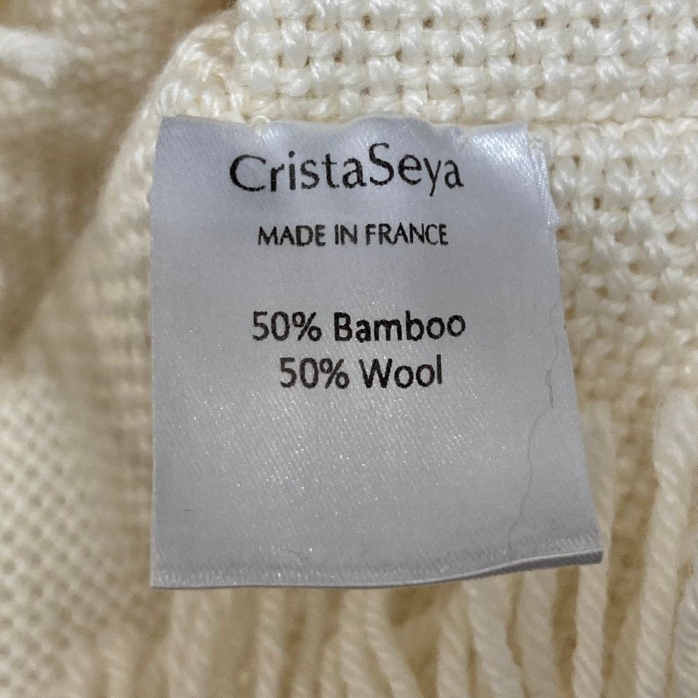 Other Other Cristaseya Bamboo Wool Fringe Poncho Textile Shawl DUTY FREE for USA Size ONE SIZE - 6 Thumbnail