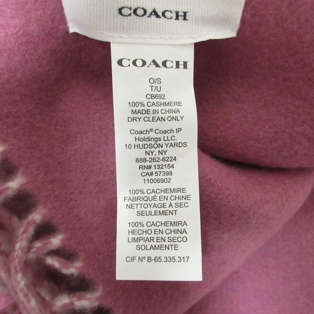 Coach Coach Coach Signature Cashmere Scarf Textile Scarf CB692 DUTY FREE for USA Size ONE SIZE - 7 Thumbnail