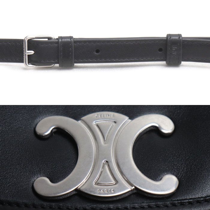 Celine Celine CELINE Medium Besace Triomphe Calfskin Shoulder Bag Leather Shoulder Bag 114453FH1.38SI DUTY FREE for USA Size ONE SIZE - 6 Thumbnail