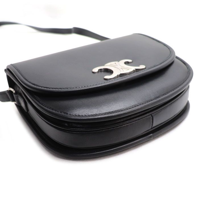Celine Celine CELINE Medium Besace Triomphe Calfskin Shoulder Bag Leather Shoulder Bag 114453FH1.38SI DUTY FREE for USA Size ONE SIZE - 3 Thumbnail
