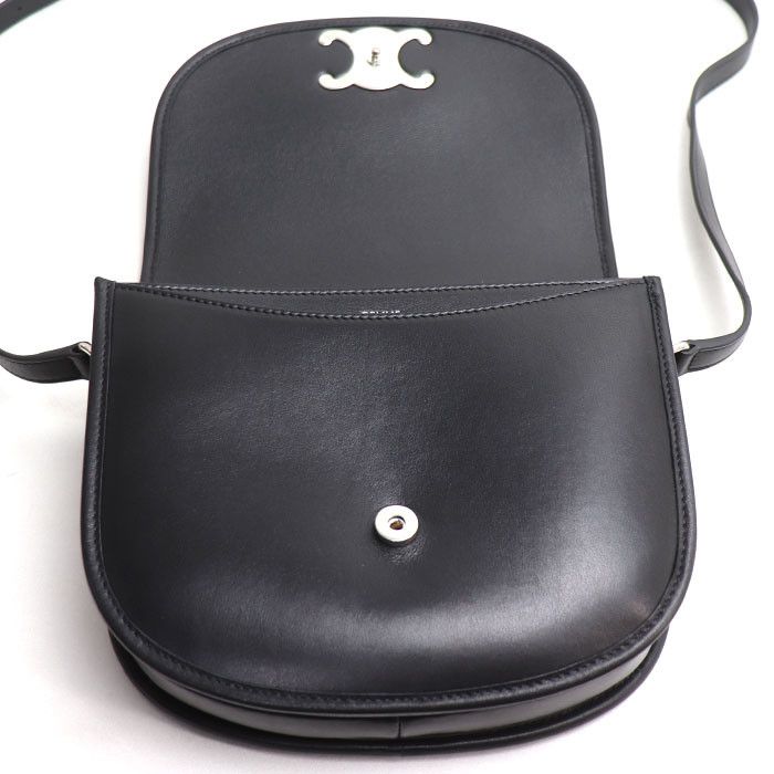 Celine Celine CELINE Medium Besace Triomphe Calfskin Shoulder Bag Leather Shoulder Bag 114453FH1.38SI DUTY FREE for USA Size ONE SIZE - 4 Thumbnail
