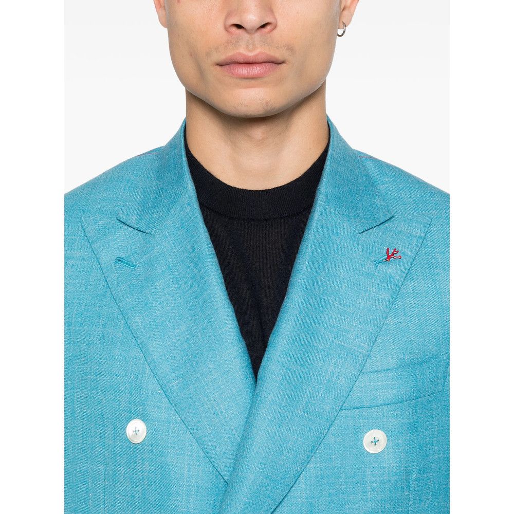 Isaia Isaia BLUE Jackets - Blazers Size US XL / EU 56 / 4 - 4 Thumbnail