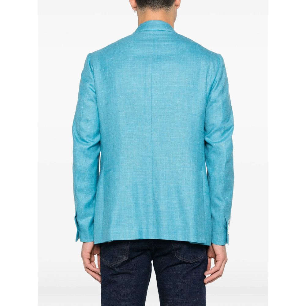 Isaia Isaia BLUE Jackets - Blazers Size US XL / EU 56 / 4 - 2 Thumbnail