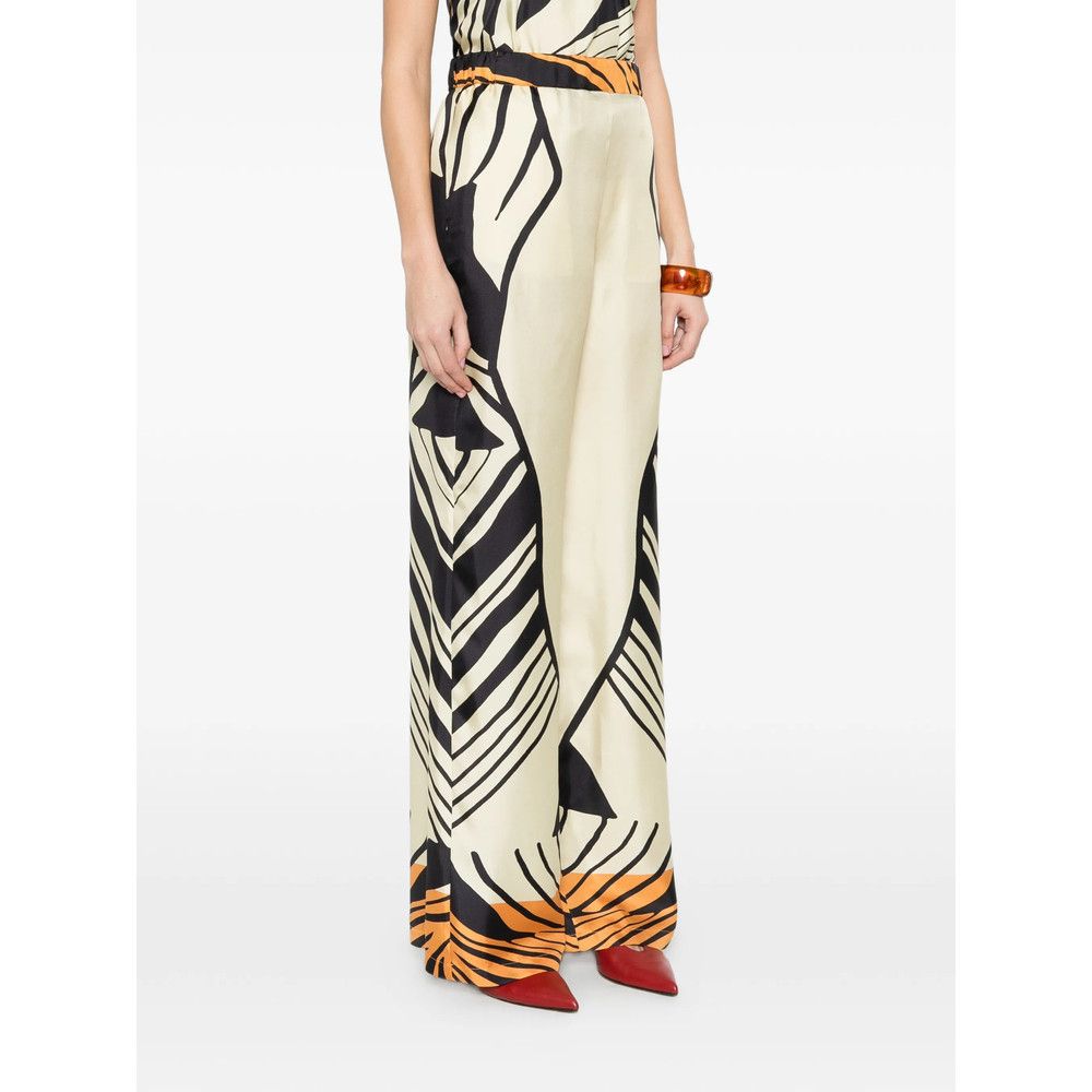 Raquel Diniz Raquel Diniz NEUTRALS Trousers - Palazzo Pants Size 27" / US 4 / IT 40 - 3 Thumbnail