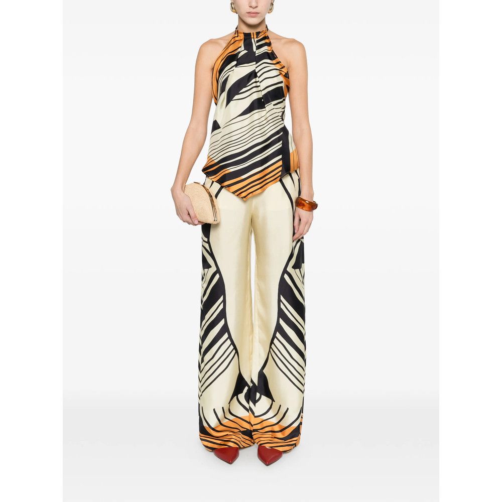 Raquel Diniz Raquel Diniz NEUTRALS Trousers - Palazzo Pants Size 27" / US 4 / IT 40 - 5 Thumbnail
