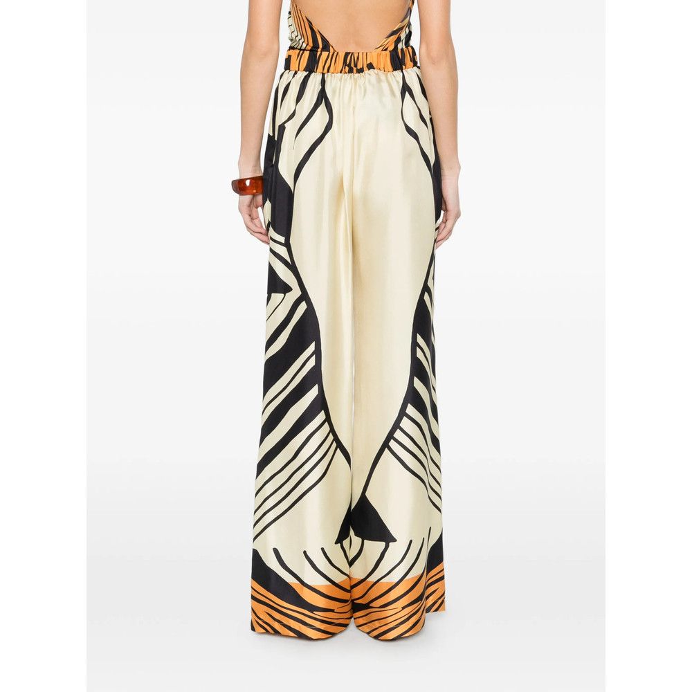 Raquel Diniz Raquel Diniz NEUTRALS Trousers - Palazzo Pants Size 28" / US 6 / IT 42 - 4 Thumbnail