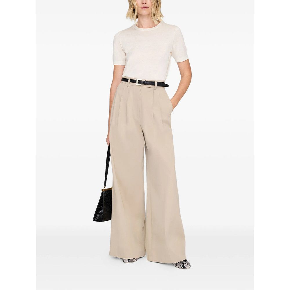Anine Bing Anine Bing NEUTRALS Trousers - Palazzo Pants Size 30" / US 8 / IT 44 - 3 Thumbnail