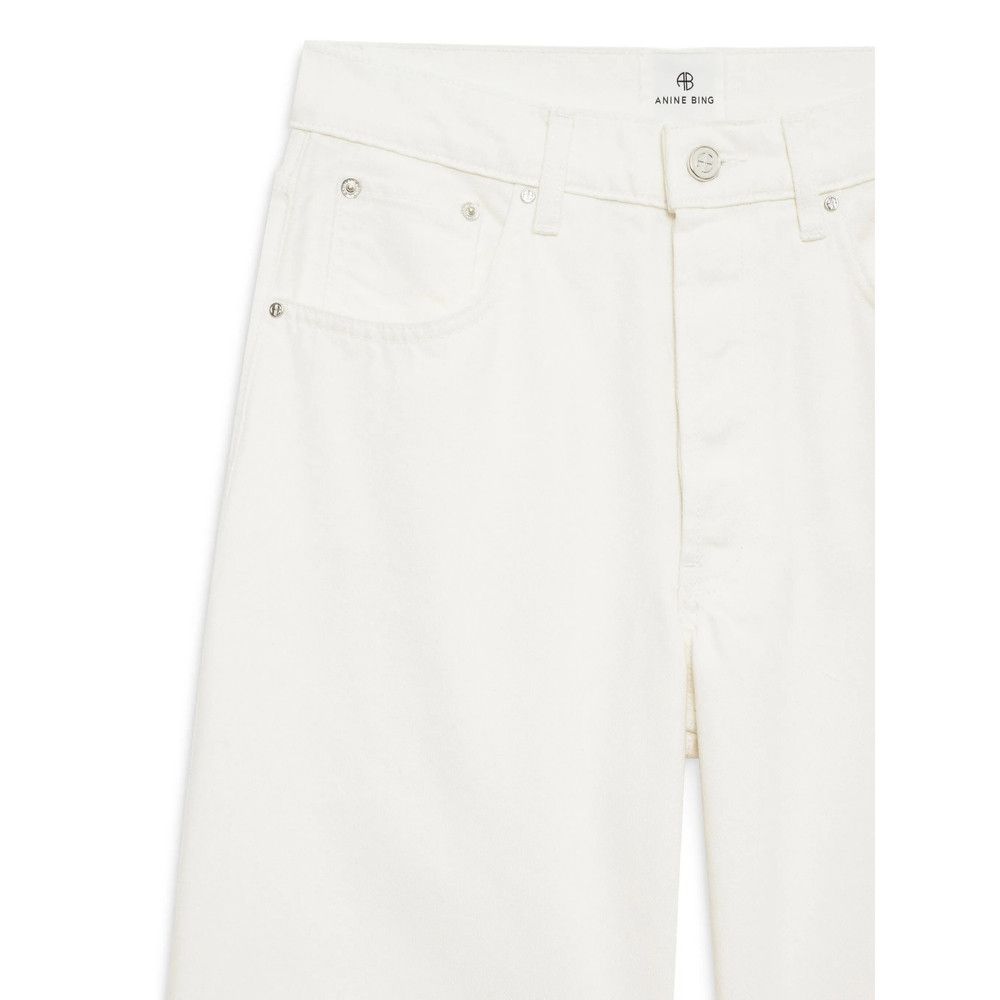 Anine Bing Anine Bing WHITE Denim - Straight-Leg Jeans Size 26" / US 2 / IT 38 - 4 Thumbnail