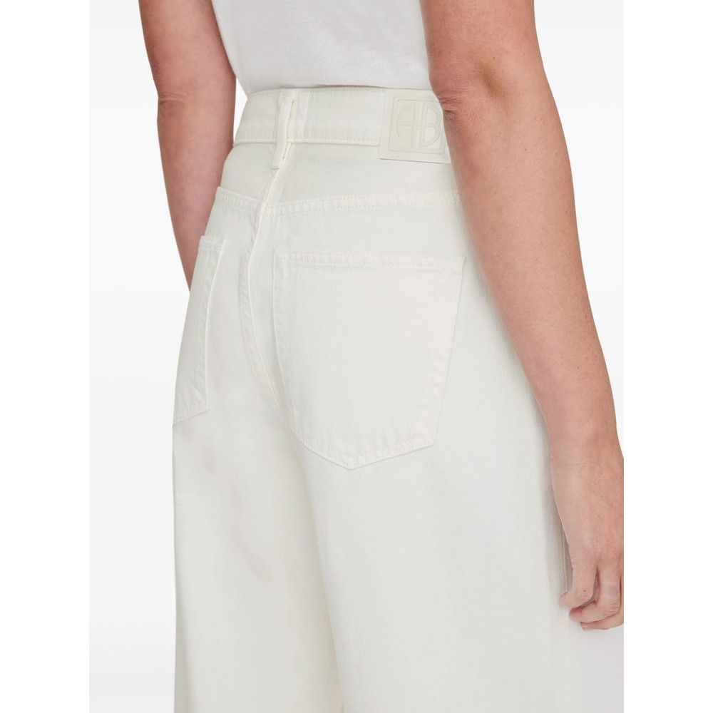 Anine Bing Anine Bing WHITE Denim - Straight-Leg Jeans Size 26" / US 2 / IT 38 - 6 Thumbnail
