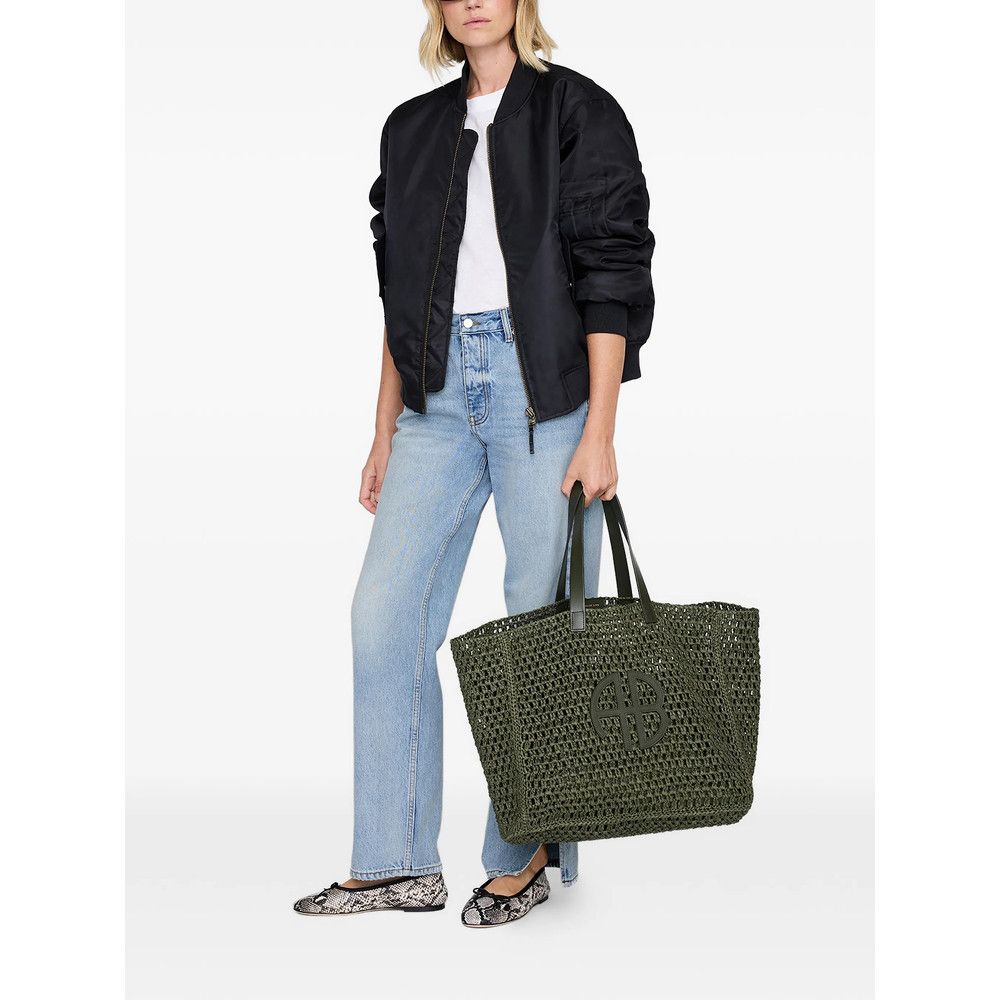 Anine Bing Anine Bing GREEN Tote Bags Size ONE SIZE - 5 Thumbnail