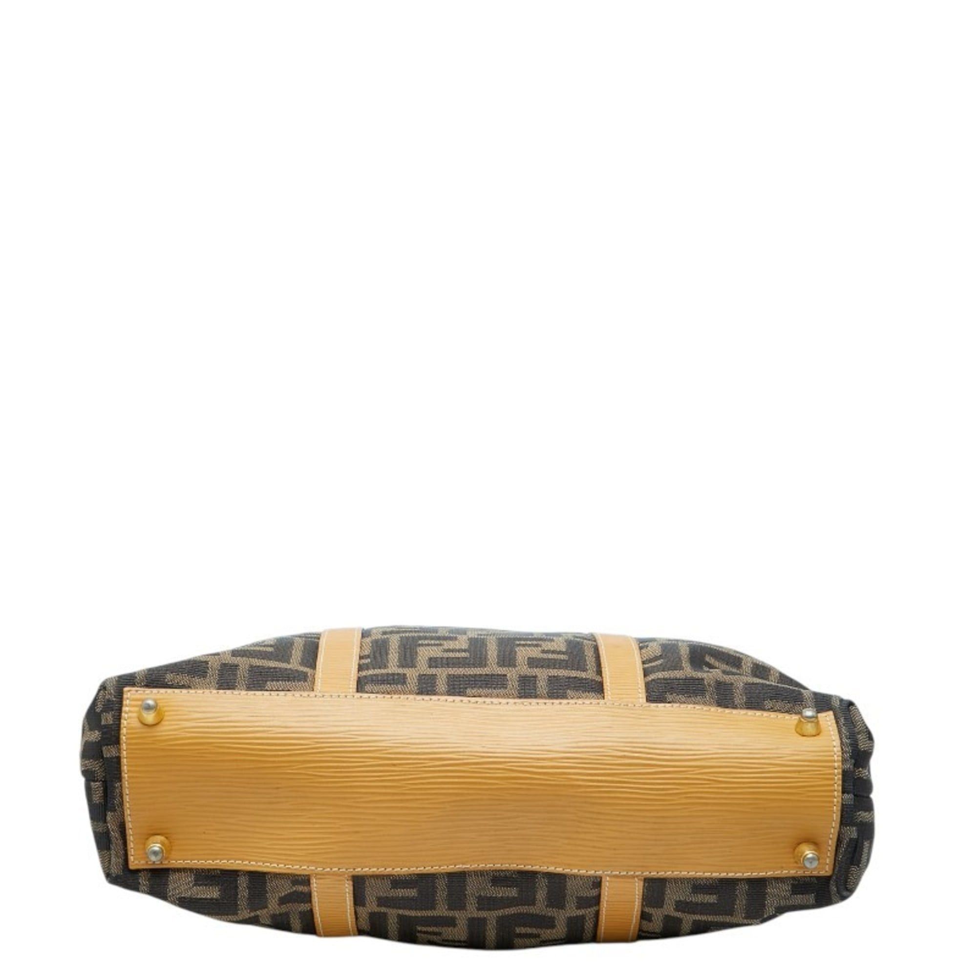 Fendi Fendi Zucca Tote Bag Handbag Brown Beige Canvas Leather Women's FENDI Size ONE SIZE - 3 Thumbnail