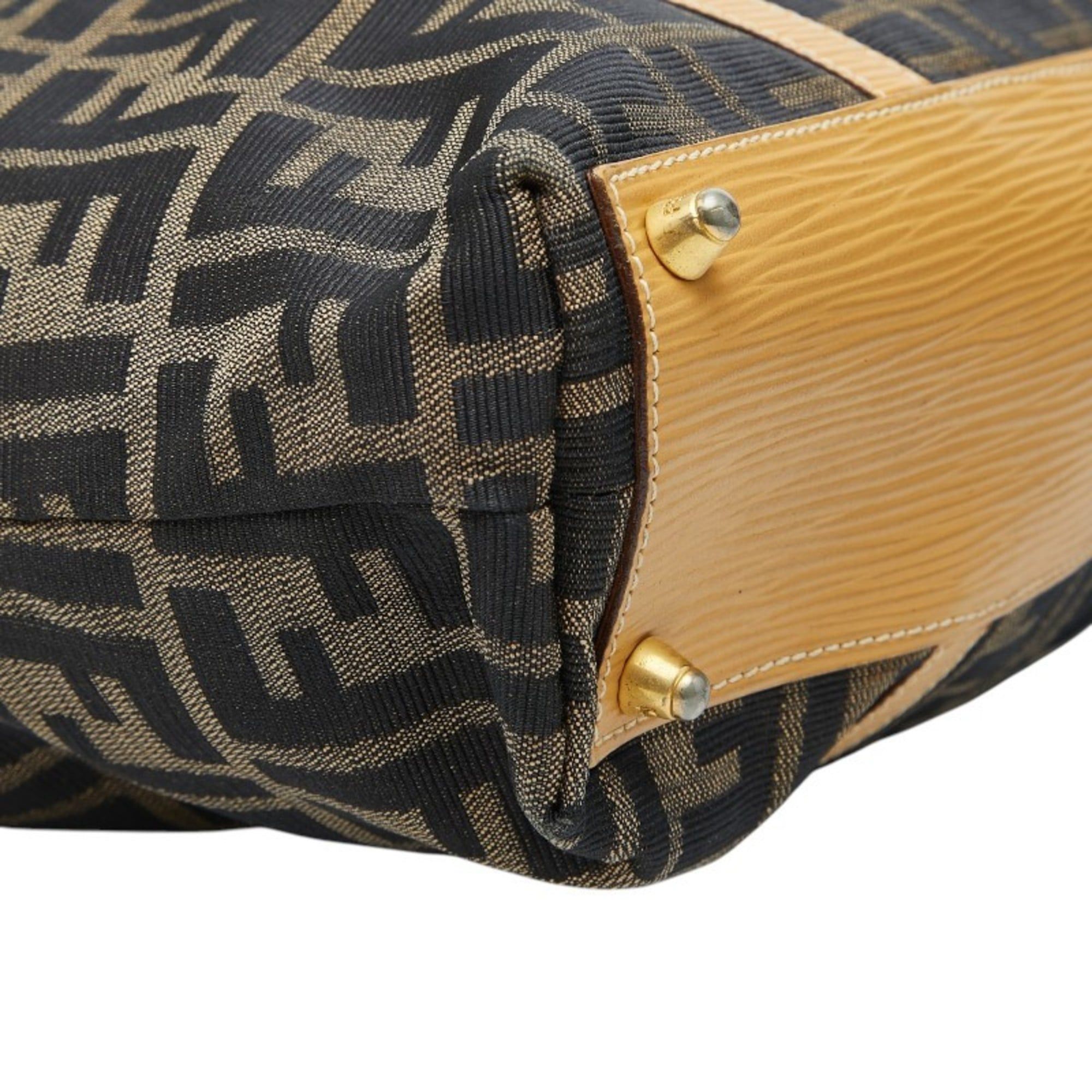 Fendi Fendi Zucca Tote Bag Handbag Brown Beige Canvas Leather Women's FENDI Size ONE SIZE - 5 Thumbnail